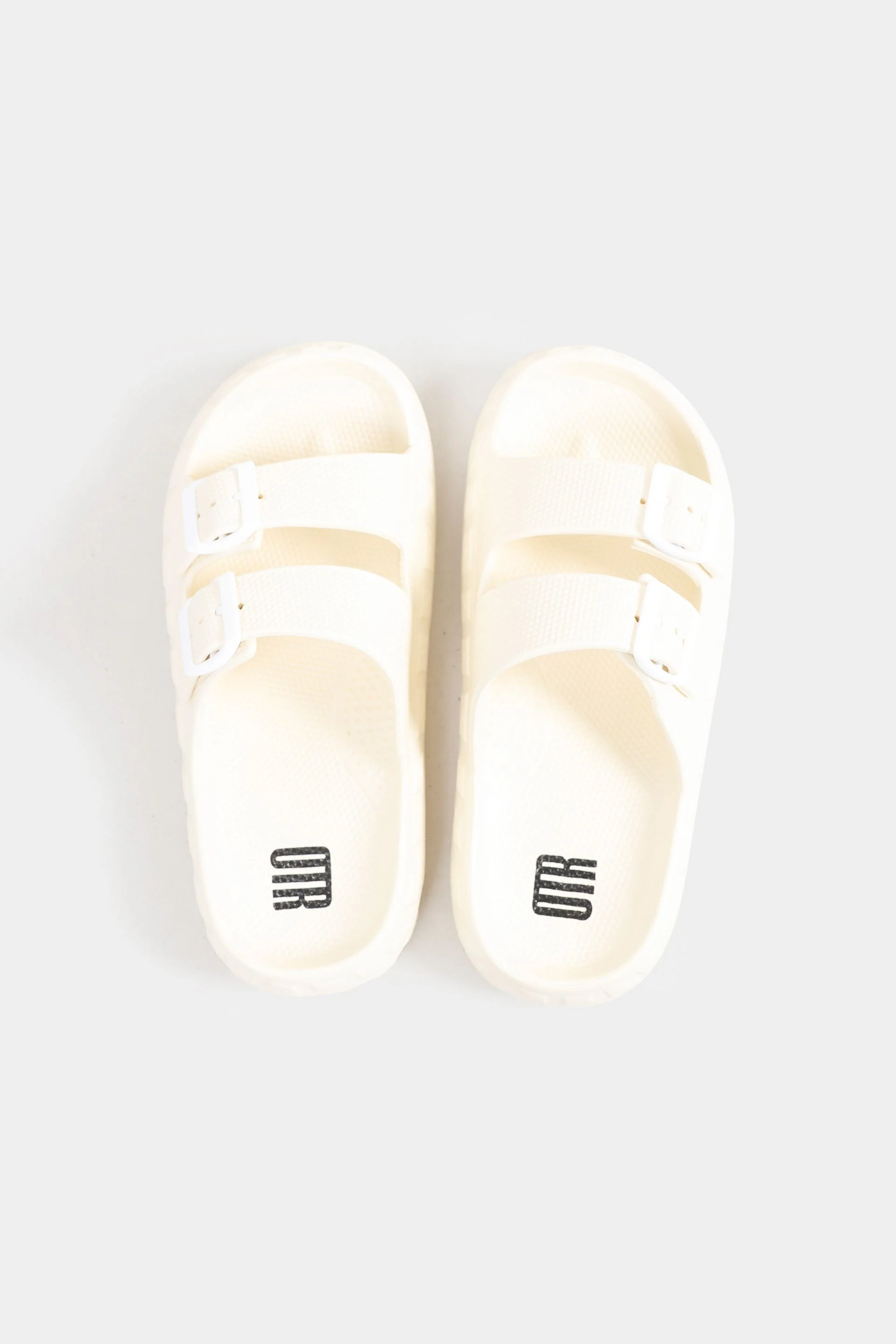 Double Buckle Rubberized Slides