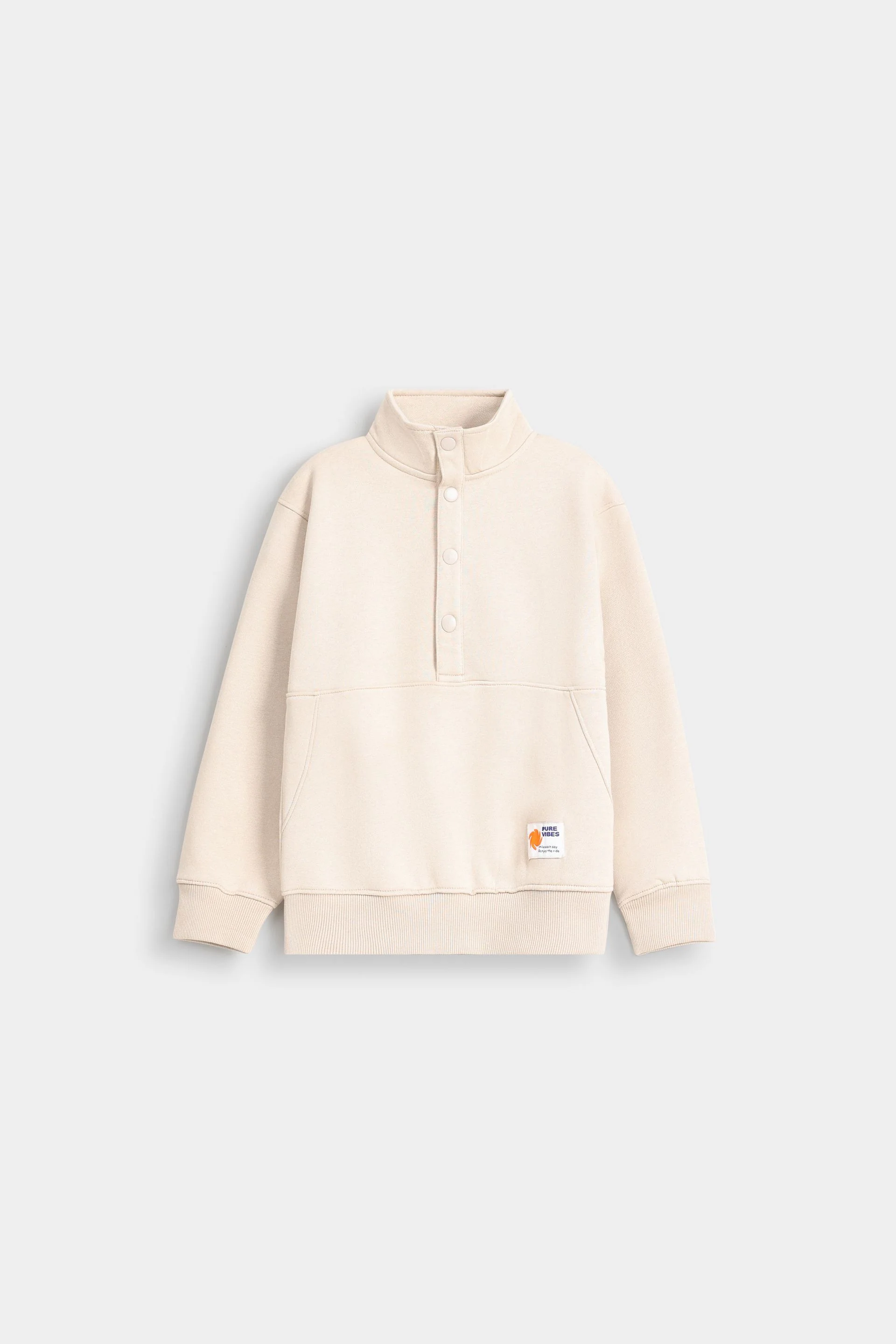 Basic Sweatshirt With Label Patch