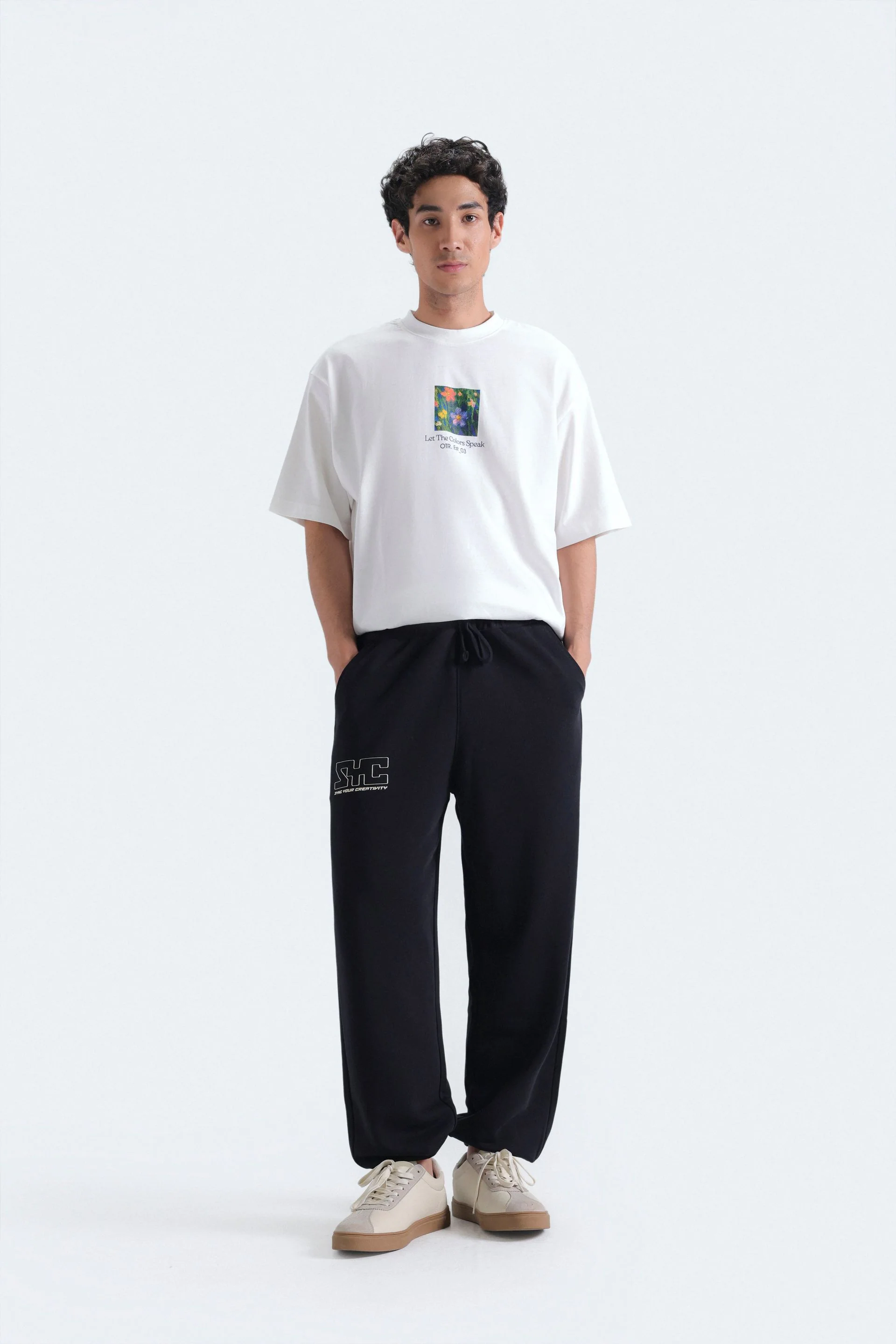 Slogan Print Jogger Trousers