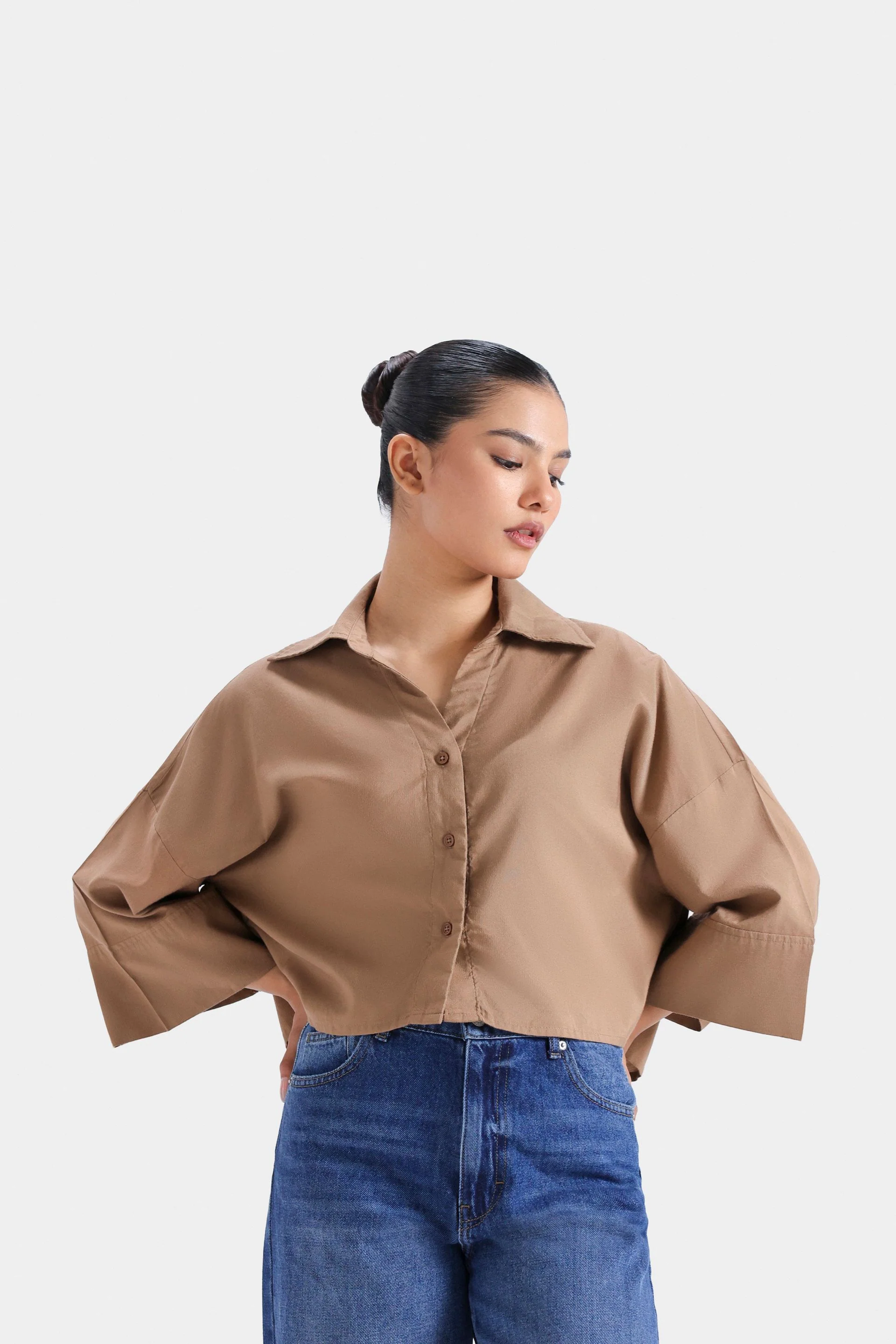 Super Cropped Button Up Shirt 5 Super Cropped Button Up Shirt