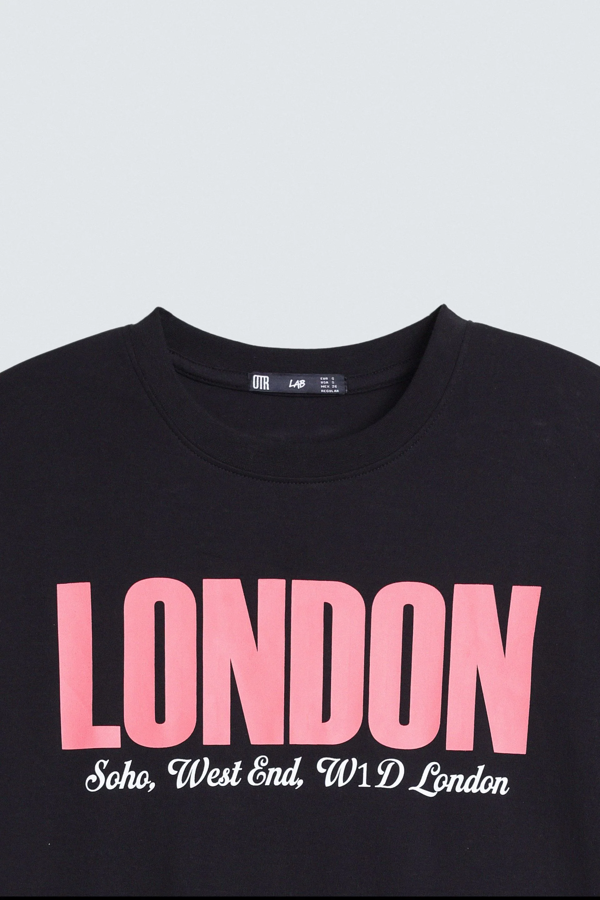 Cropped Slogan Print T-Shirt