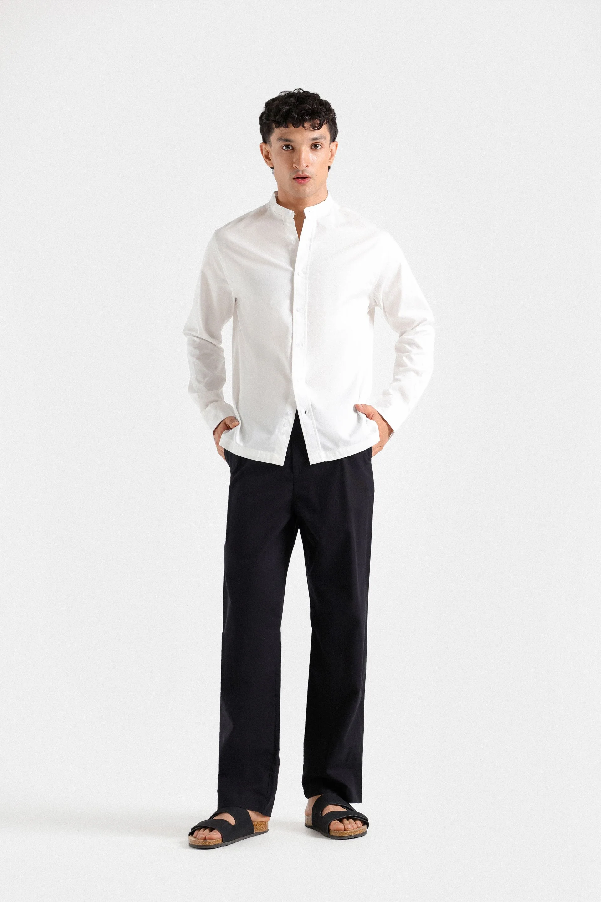 Basic Mandarin Collar Shirt