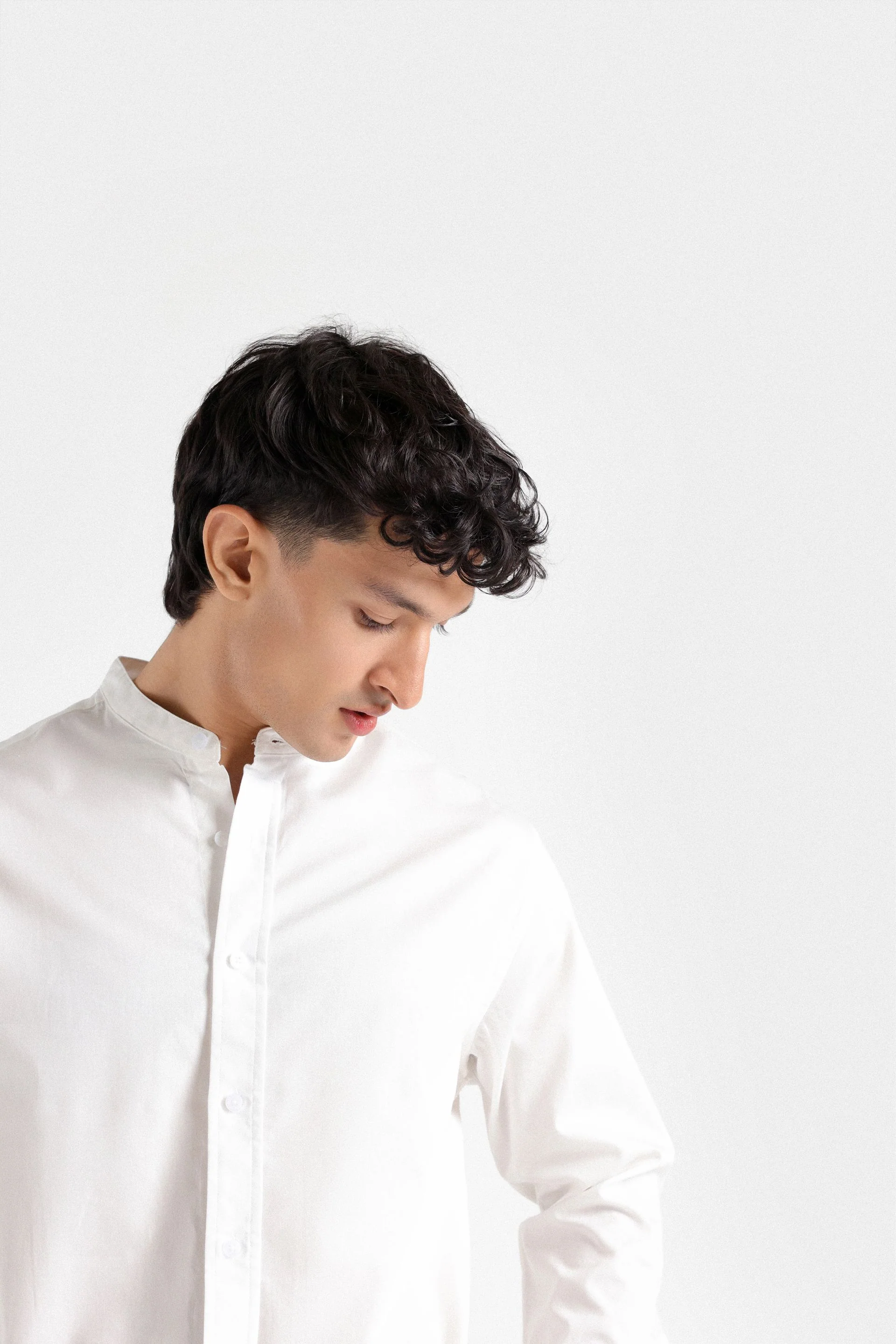Basic Mandarin Collar Shirt