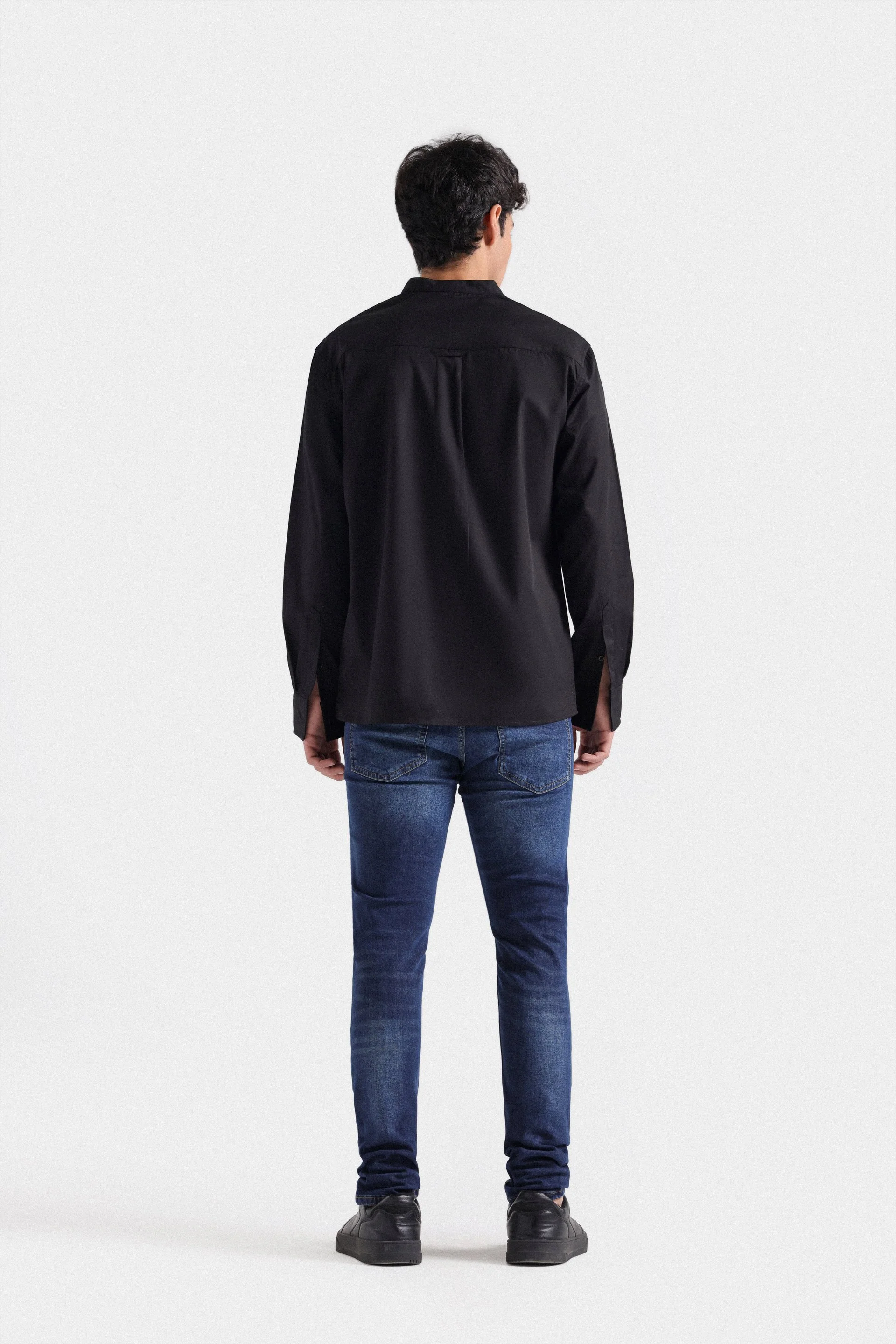 Basic Mandarin Collar Shirt