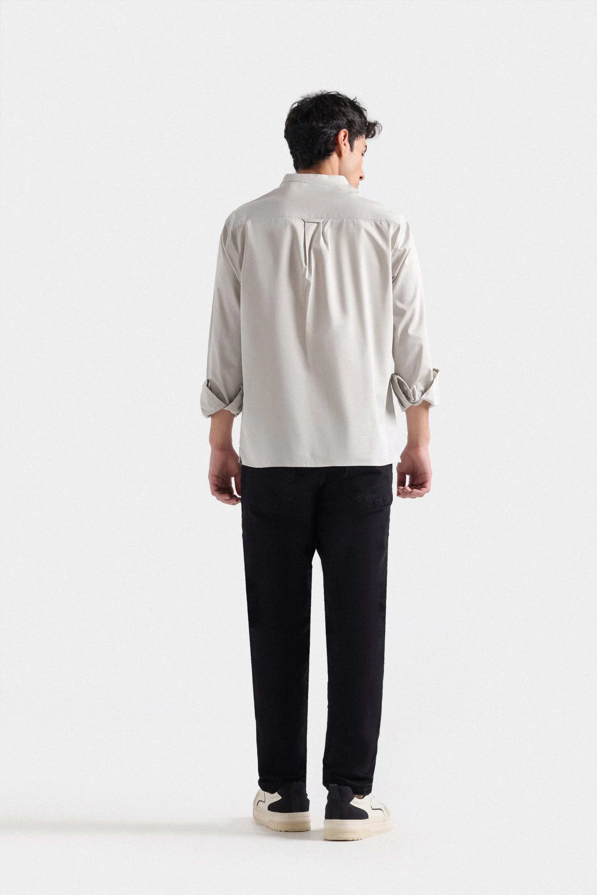 Basic Mandarin Collar Shirt