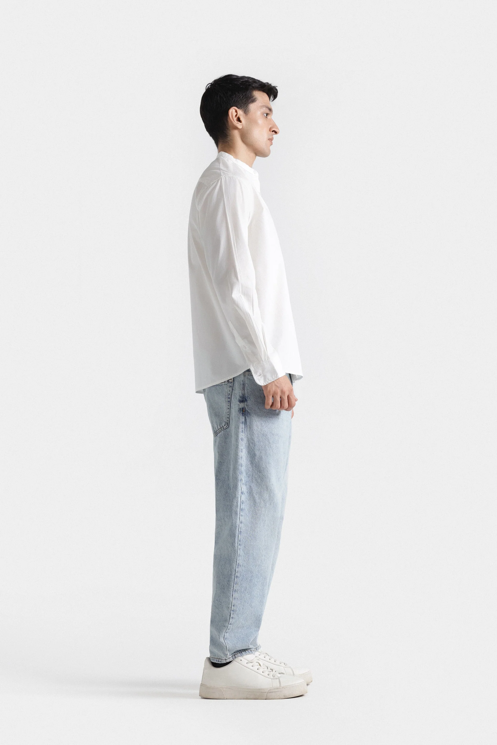 Basic Mandarin Collar Shirt