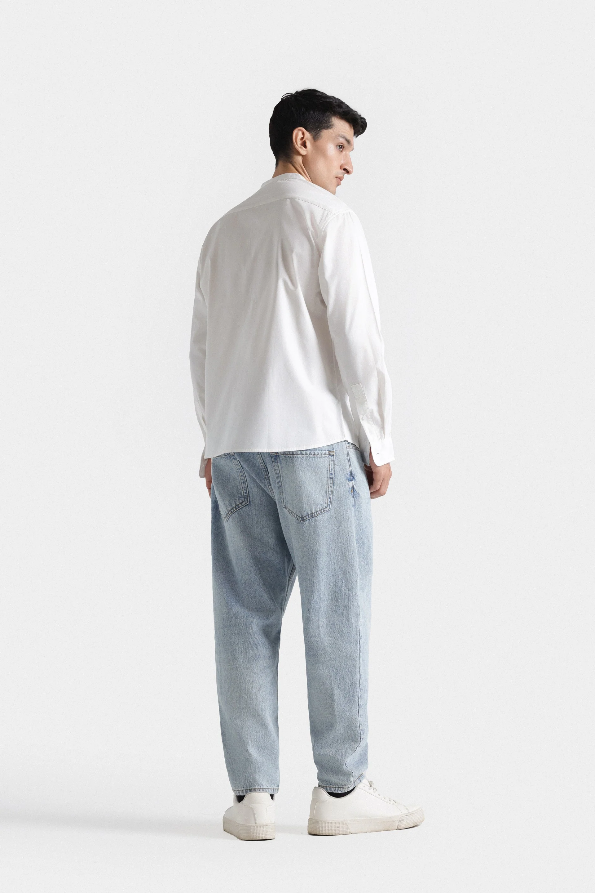 Basic Mandarin Collar Shirt