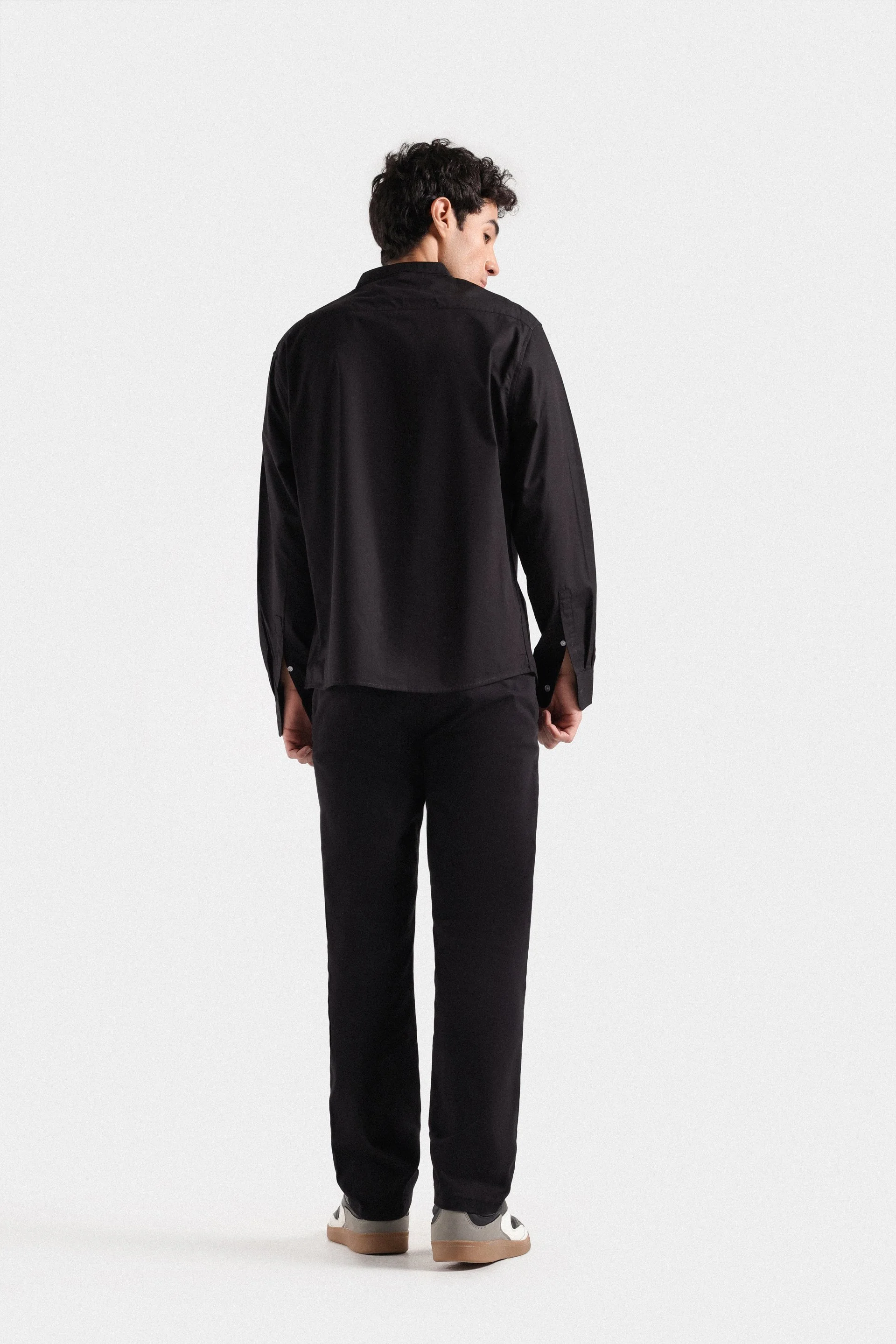 Basic Mandarin Collar Shirt