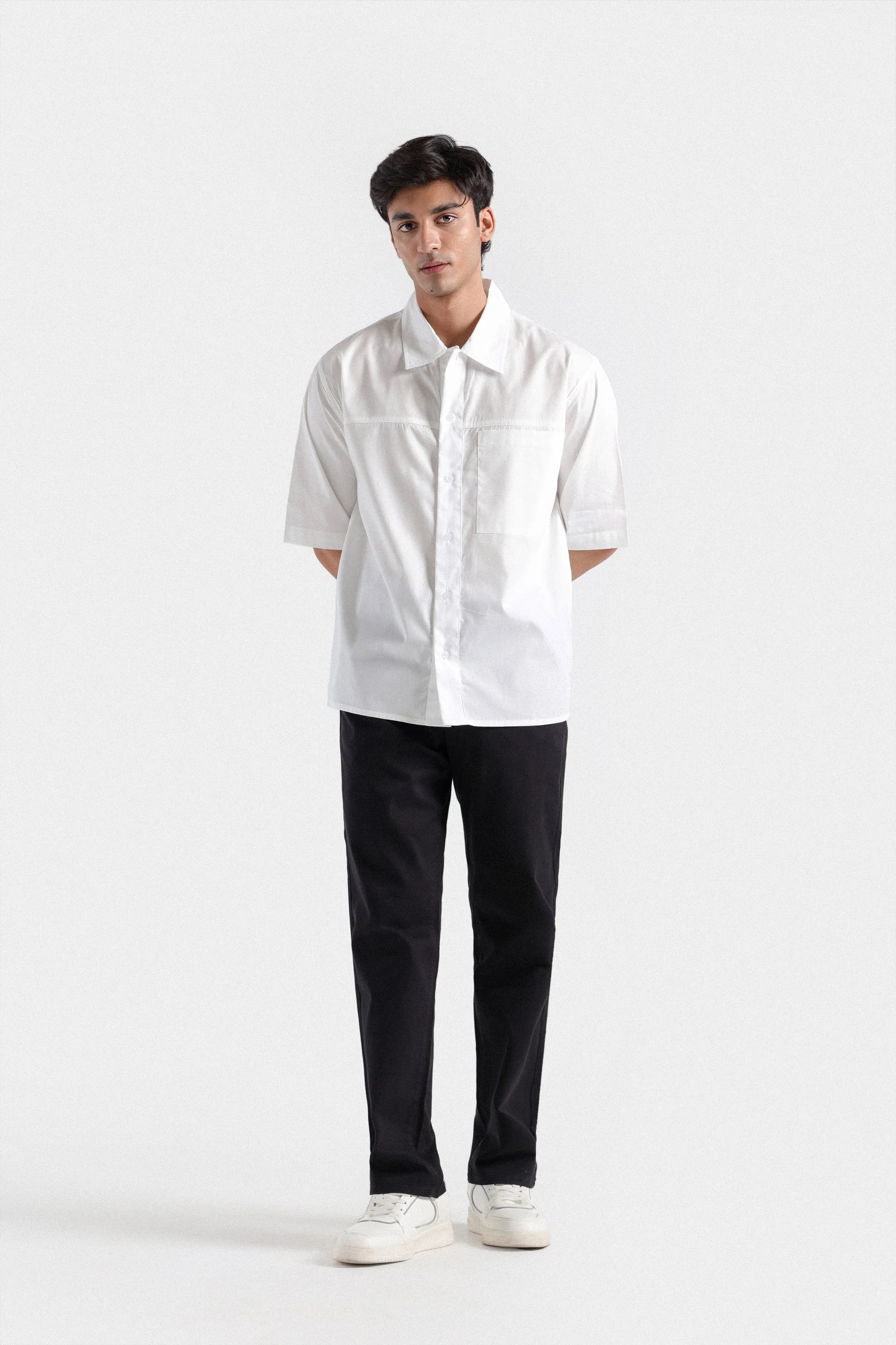 Basic Shirt With Cut Panel
