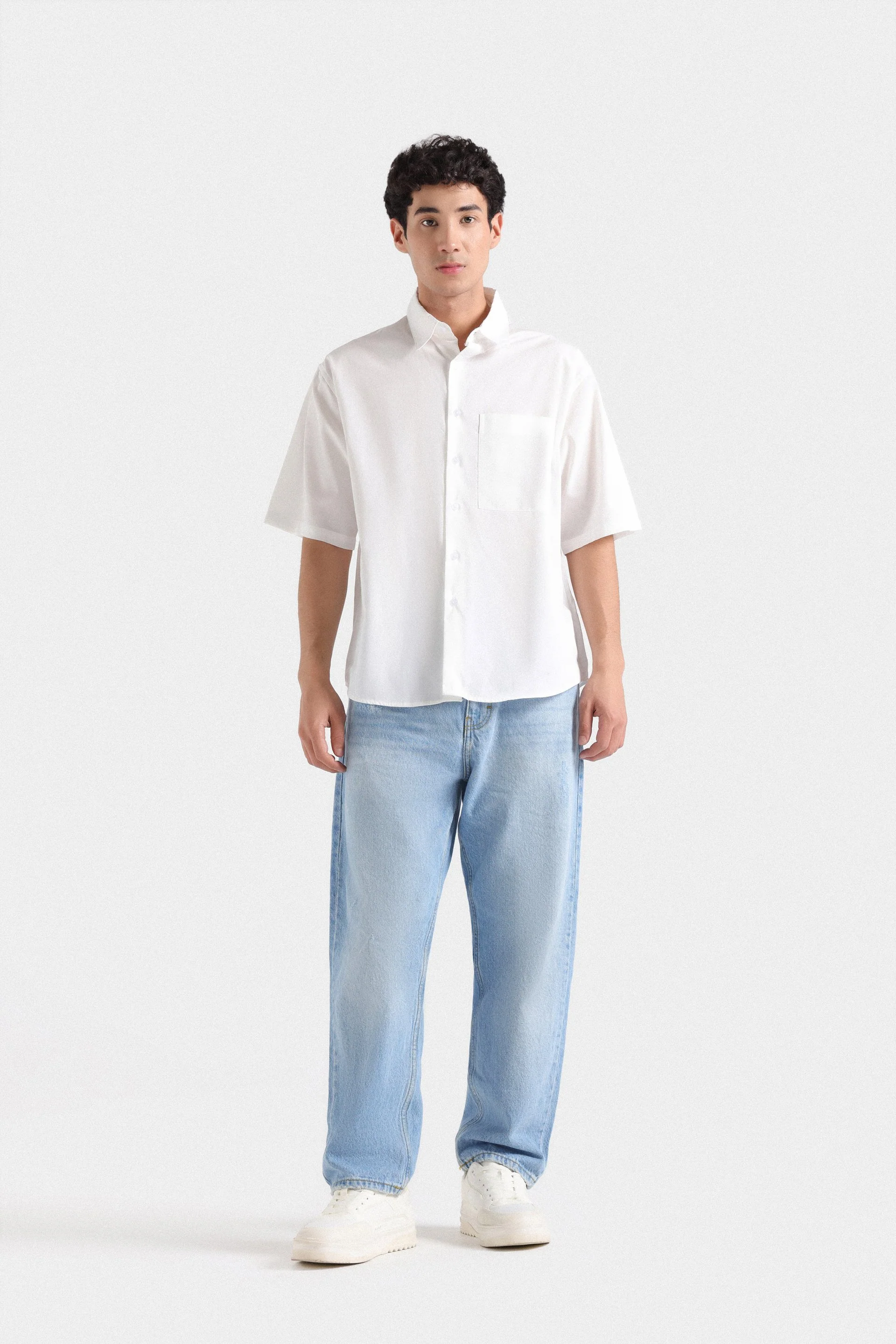 Basic Half Sleeve Cotton Shirt
