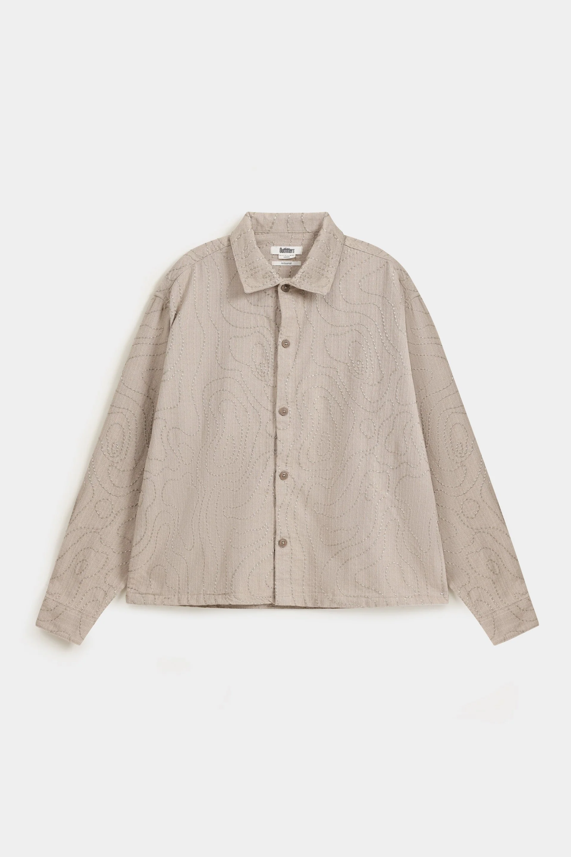 Home 32 Cropped Embroidered Shacket