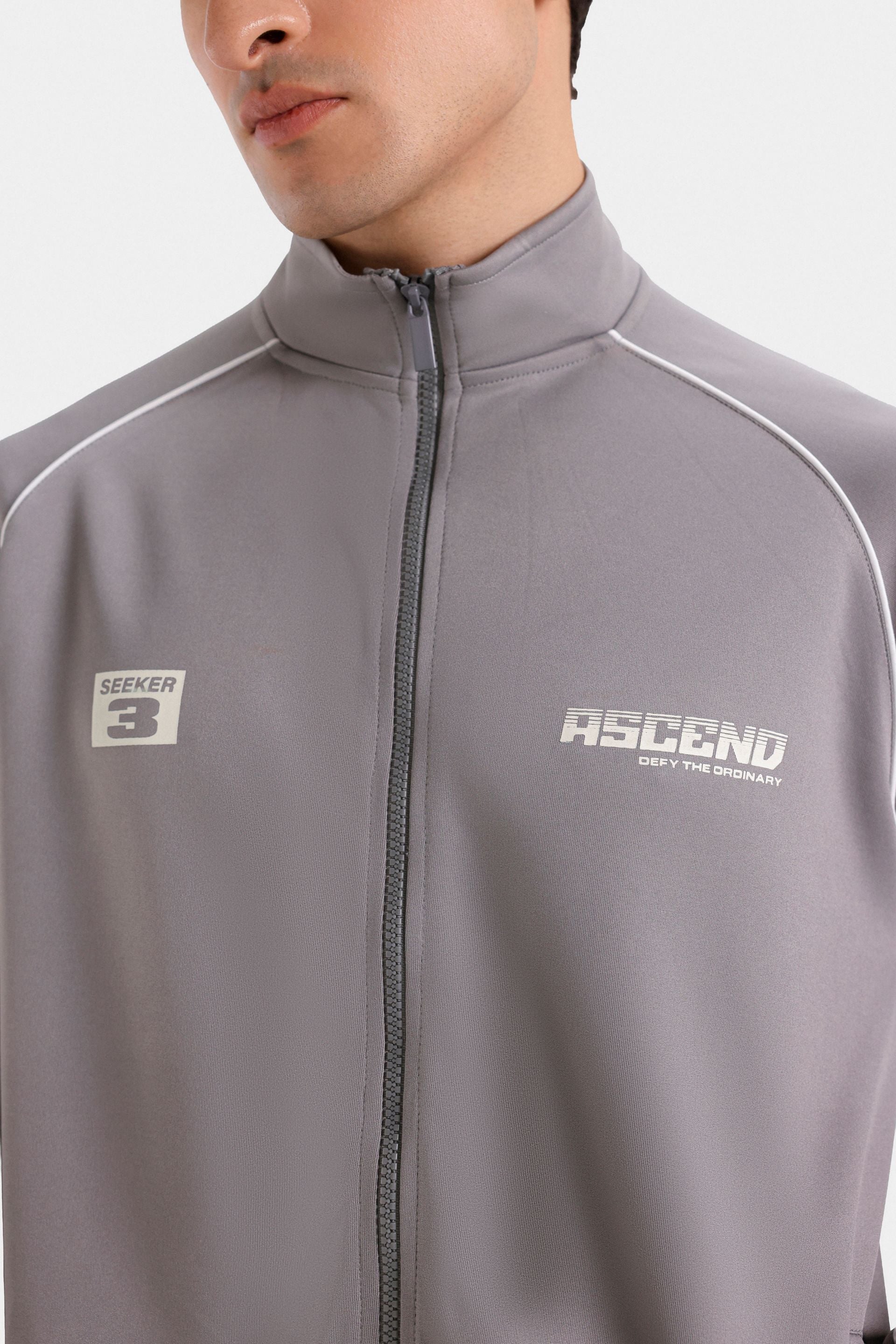 Activewear Raglan Sleeves Zipper