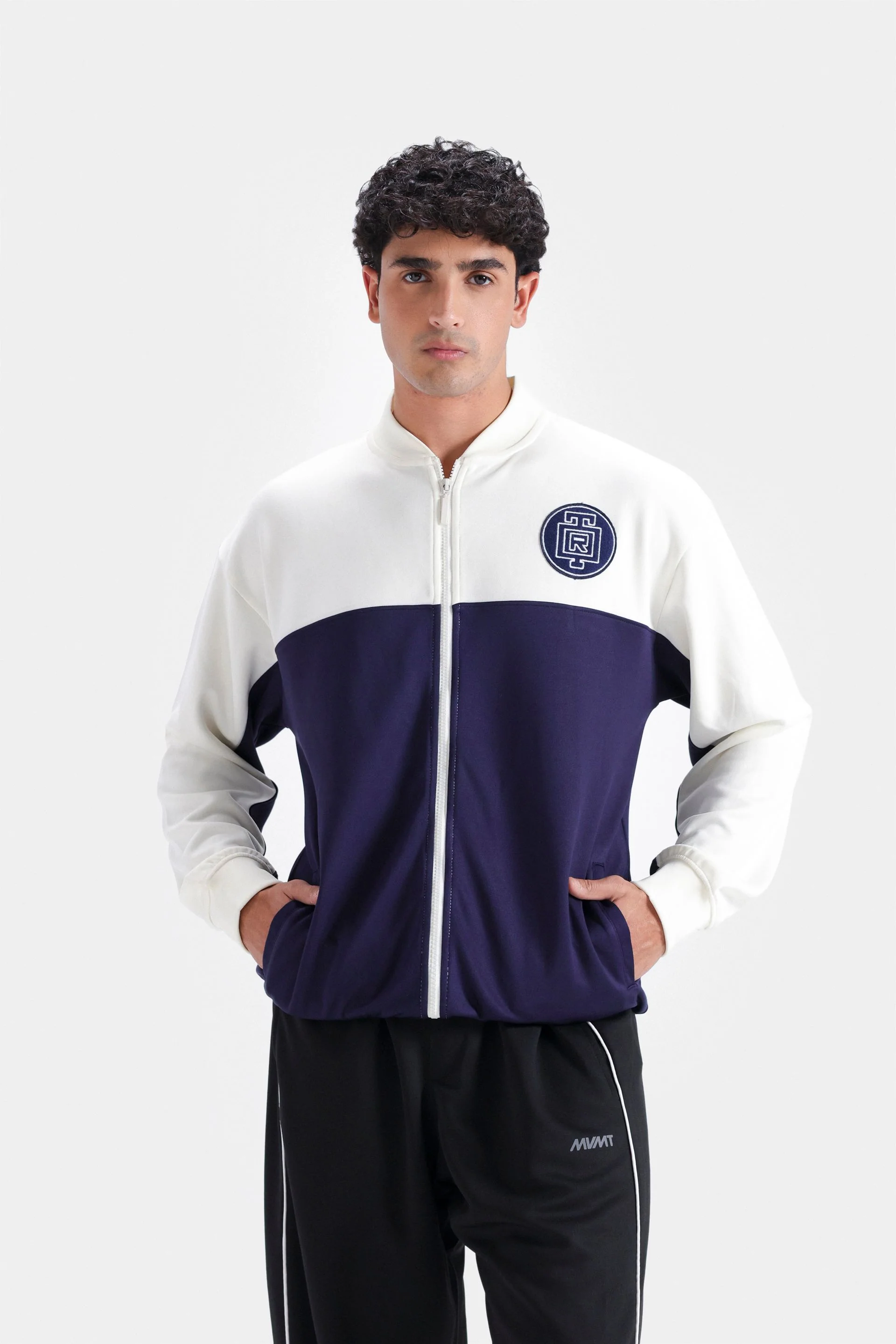 Activewear Color Block Zipper
