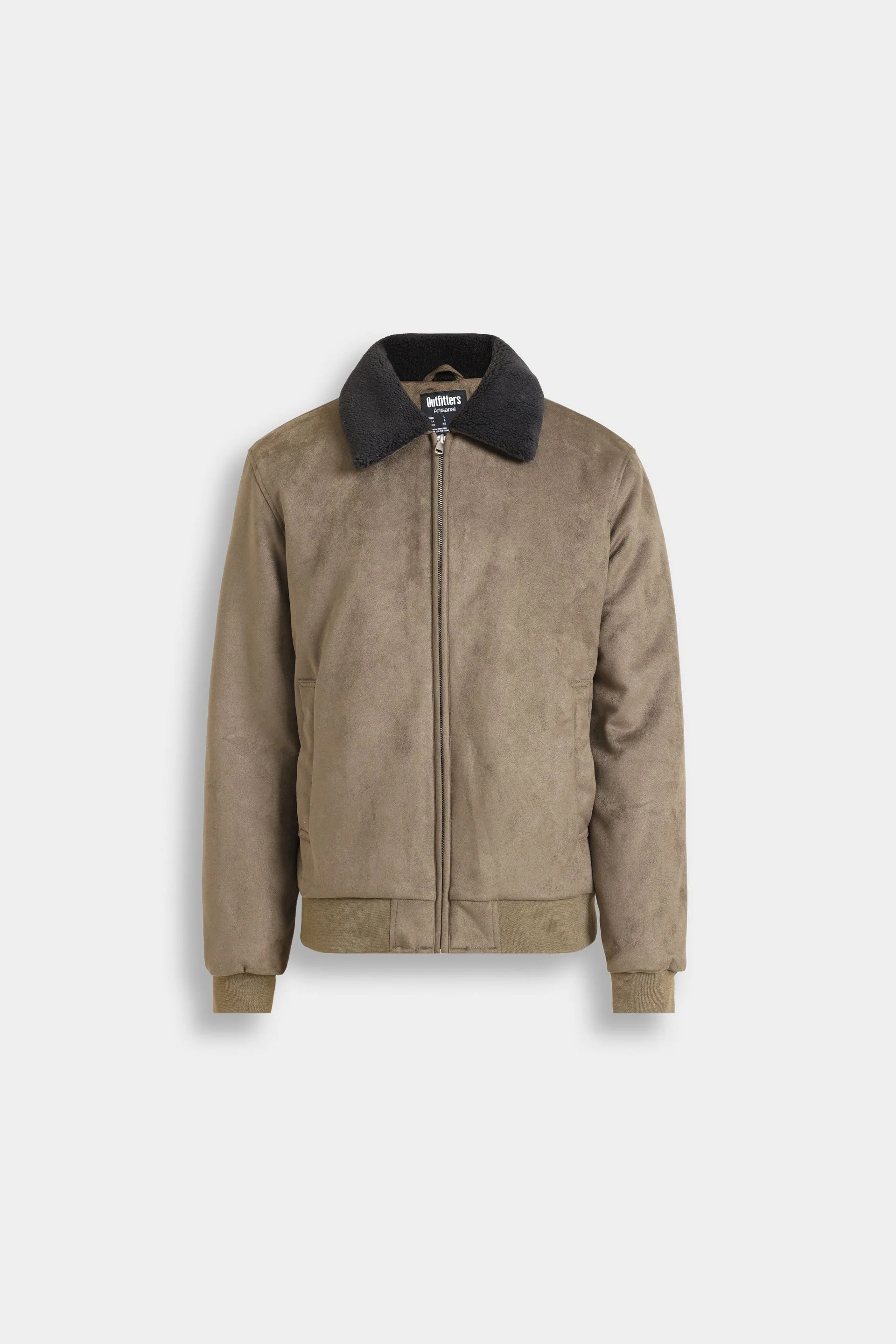 Suede Zipper Jacket With Sherpa Collar 5 Suede Zipper Jacket With Sherpa Collar