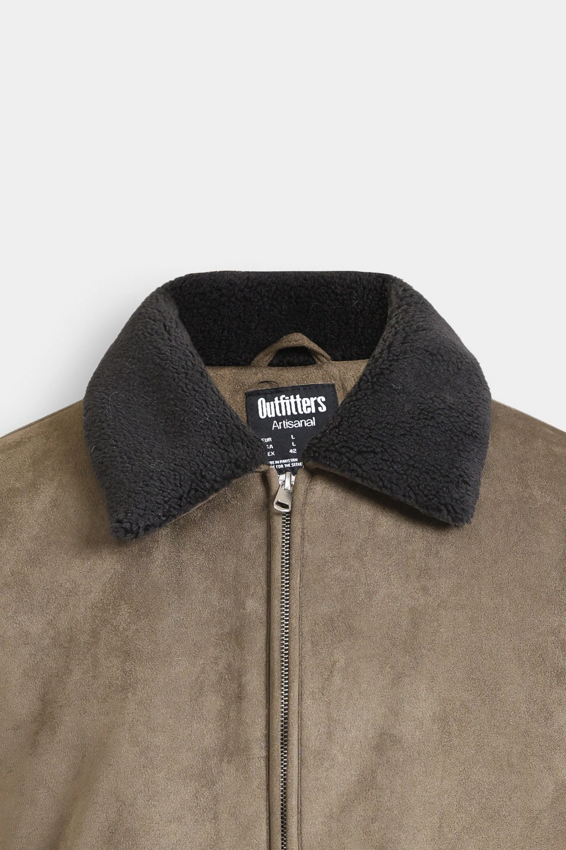 Suede Zipper Jacket With Sherpa Collar 6 Suede Zipper Jacket With Sherpa Collar