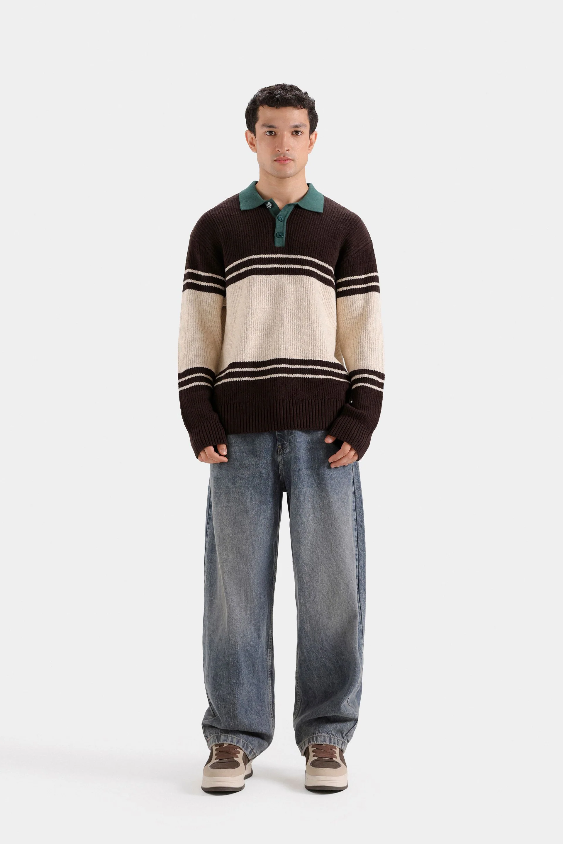 Home 51 Color Block Polo Sweater