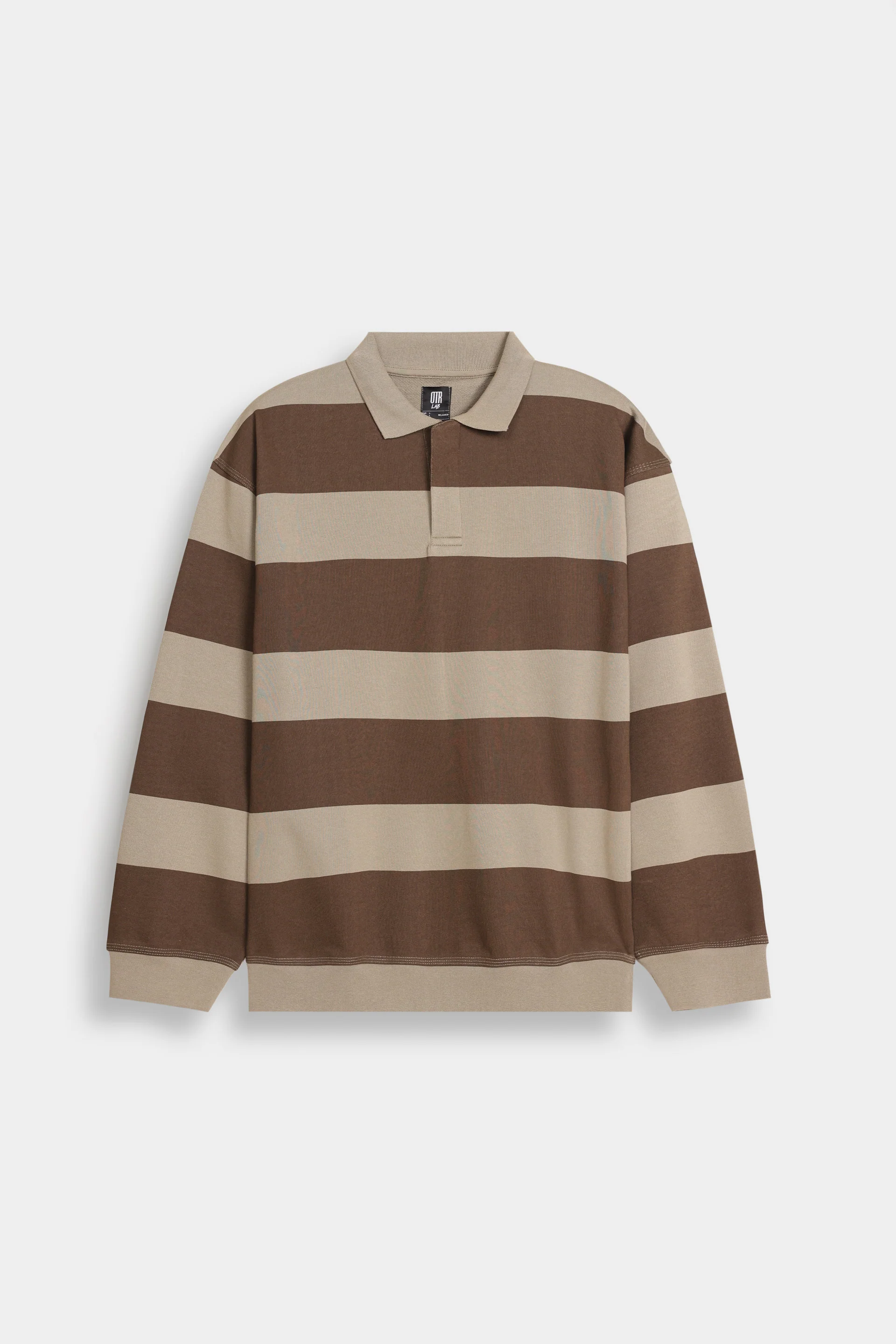 Striped Polo Sweatshirt