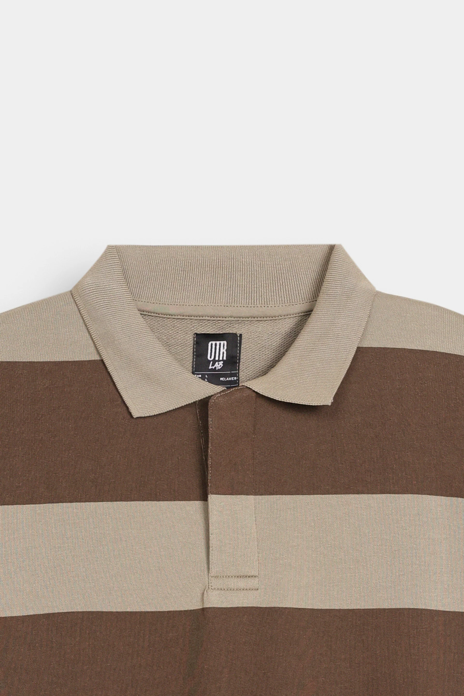 Striped Polo Sweatshirt