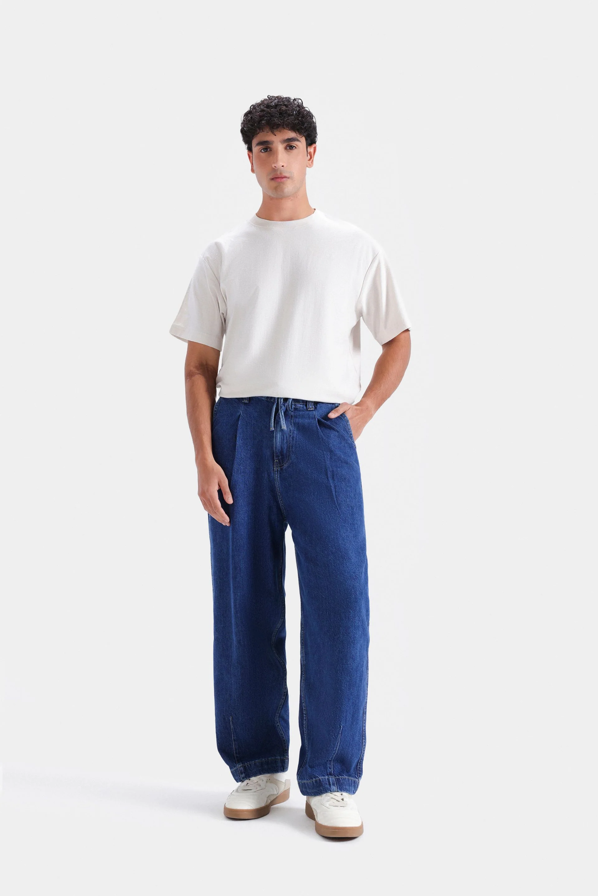 Baggy Fit Pleated Pants