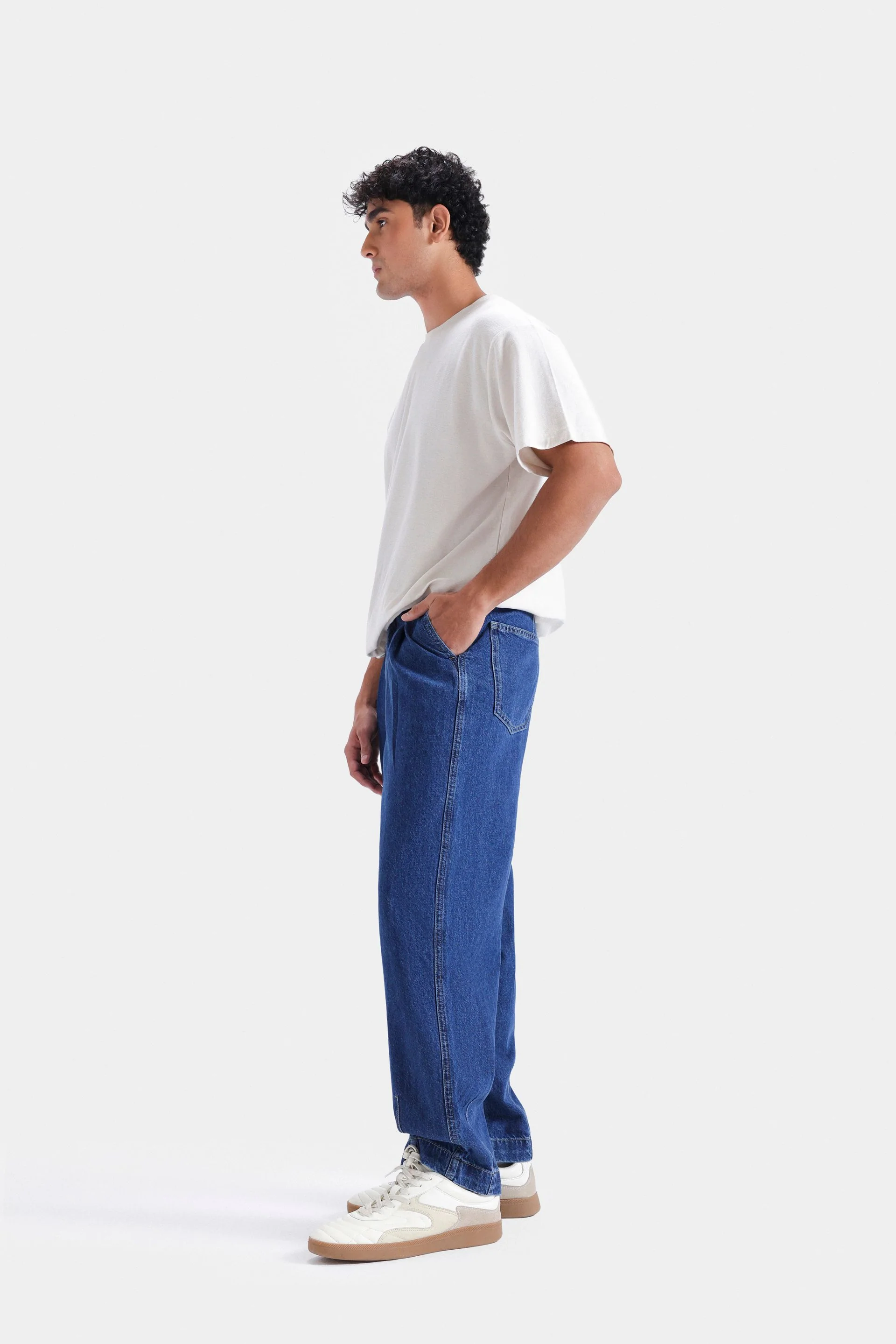 Baggy Fit Pleated Pants