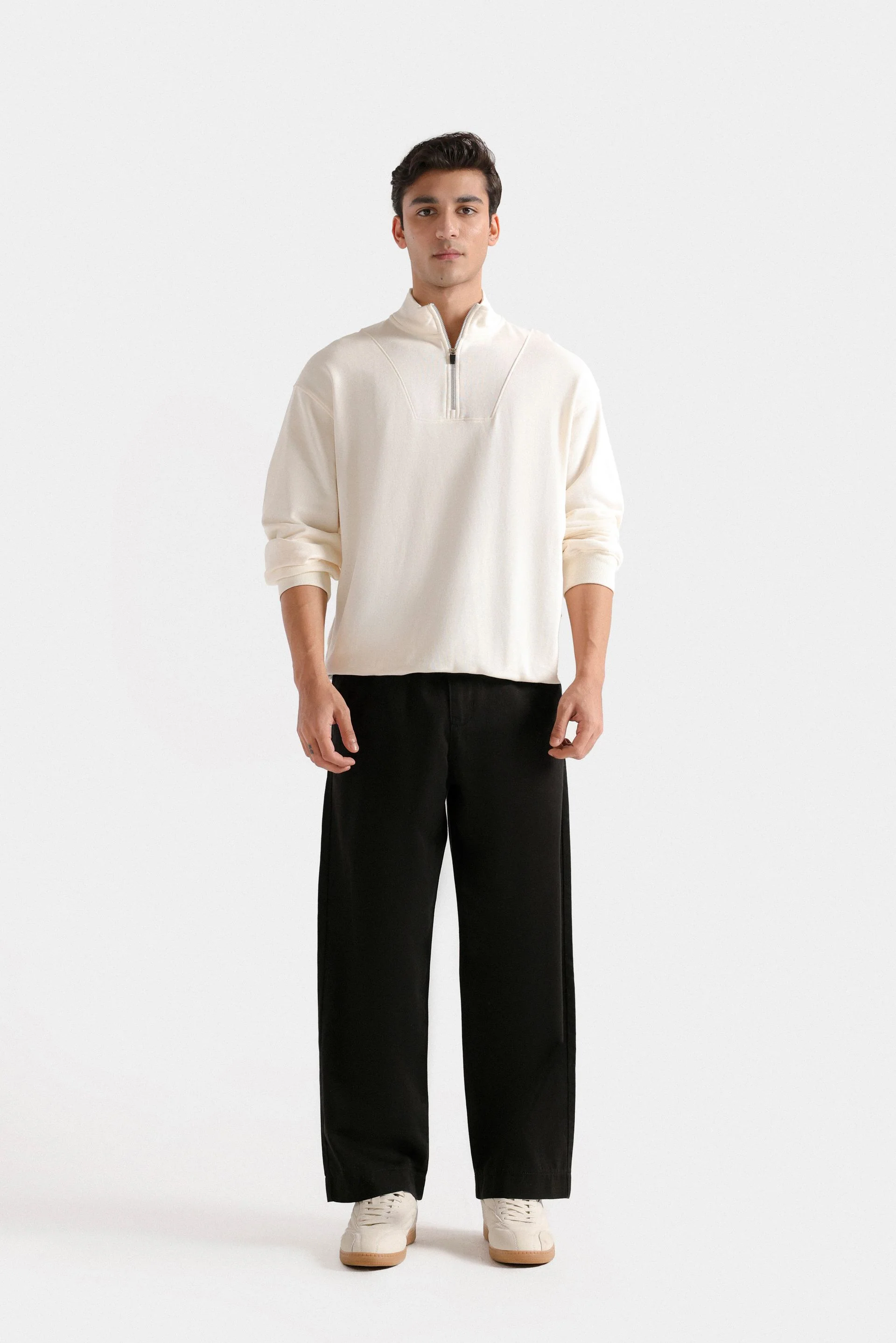 Home 46 Basic Quarter Zip-Up Sweatshirt