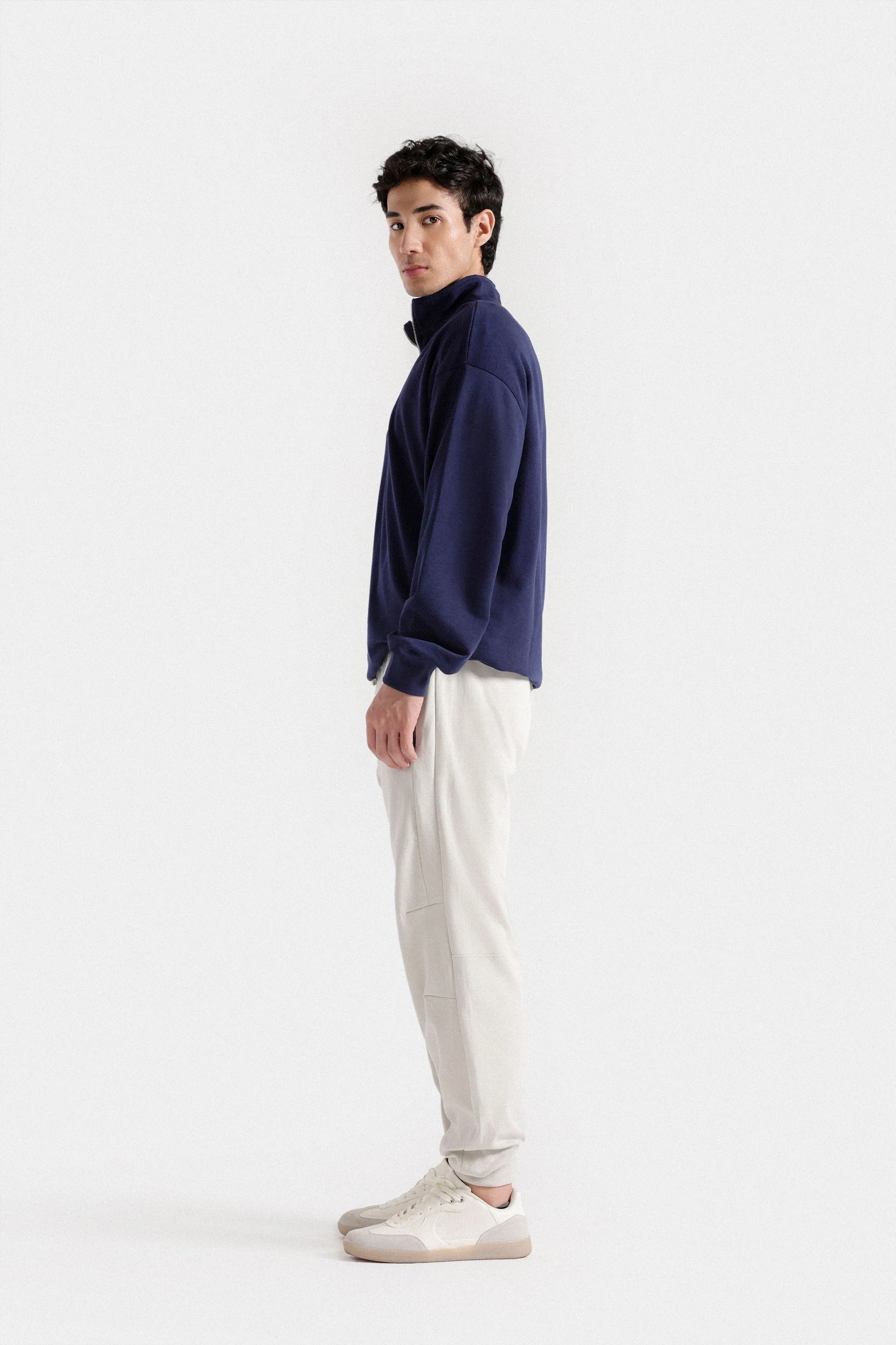 Basic Quarter Zip-Up Sweatshirt 10 Basic Quarter Zip-Up Sweatshirt