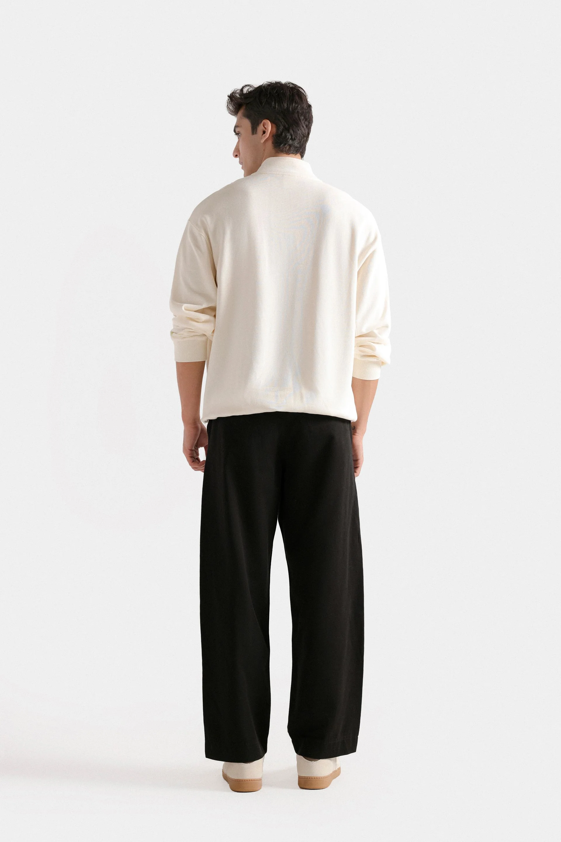 Basic Quarter Zip-Up Sweatshirt 4 Basic Quarter Zip-Up Sweatshirt