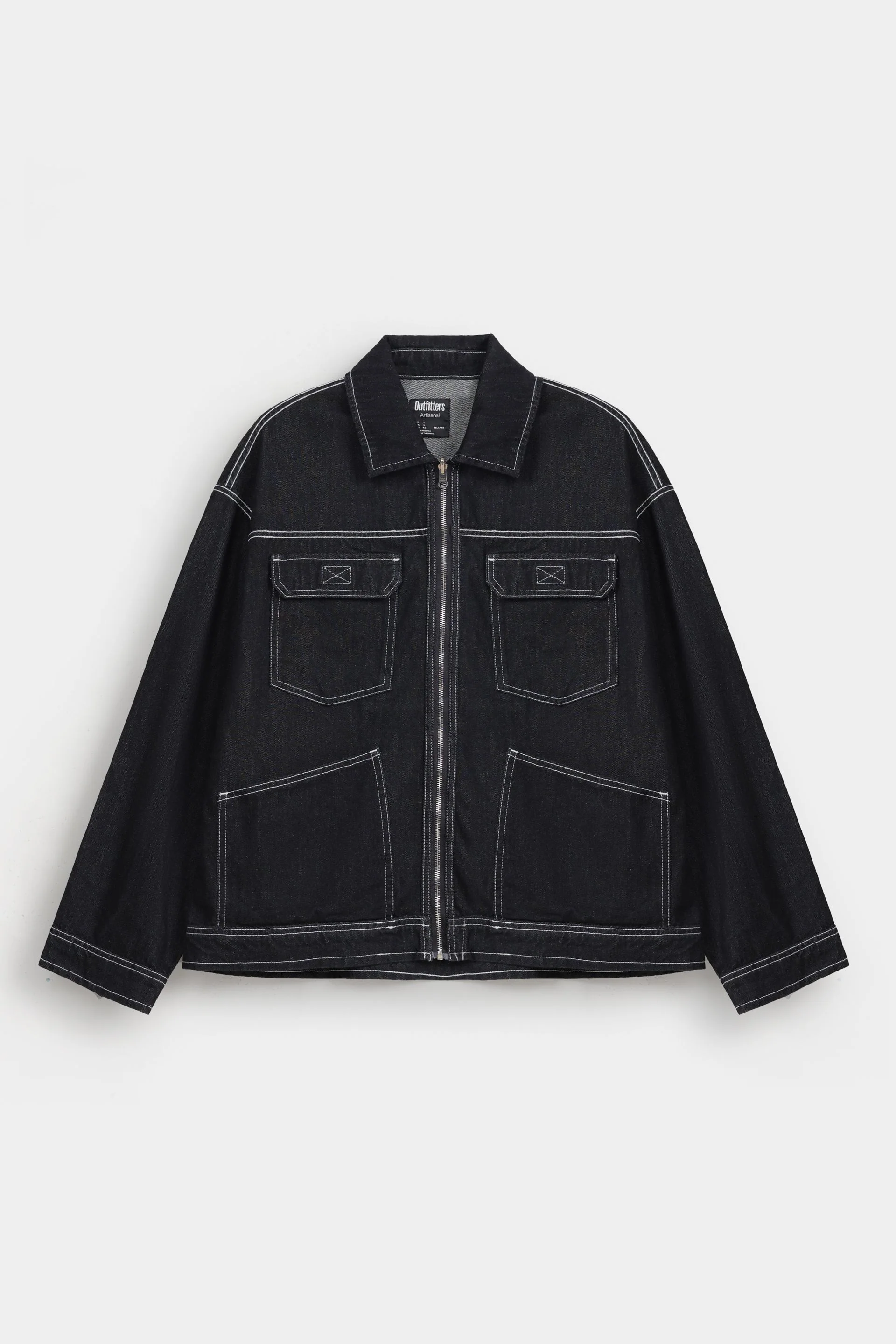 Denim Jacket With Stitching Detail
