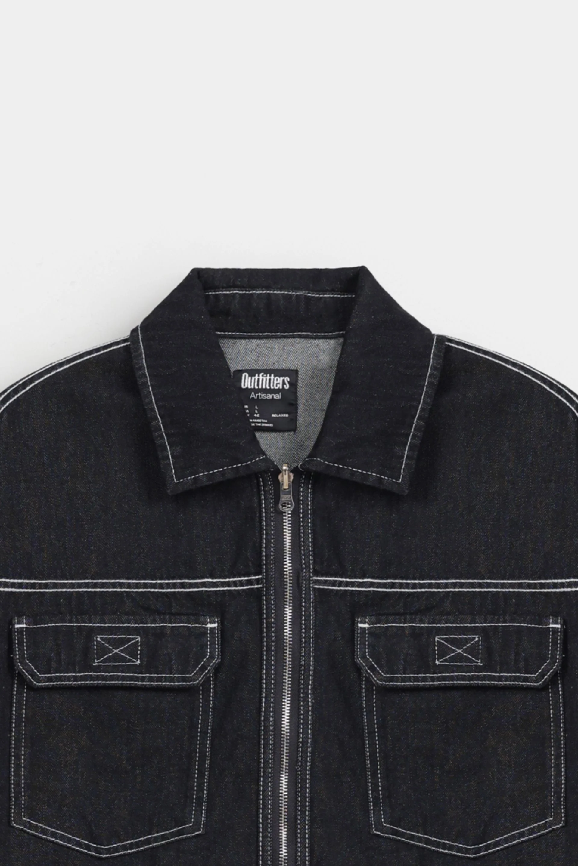 Denim Jacket With Stitching Detail