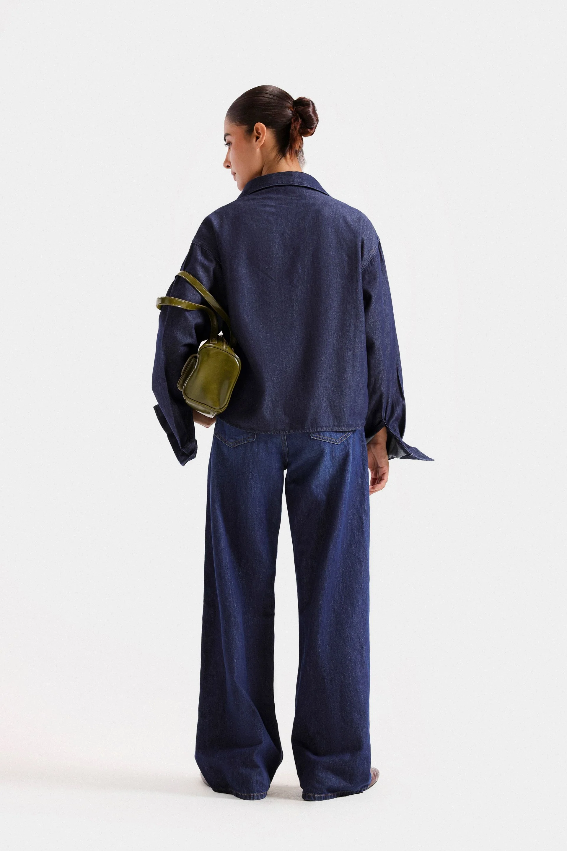 Basic Cropped Denim Shirt 3 Basic Cropped Denim Shirt