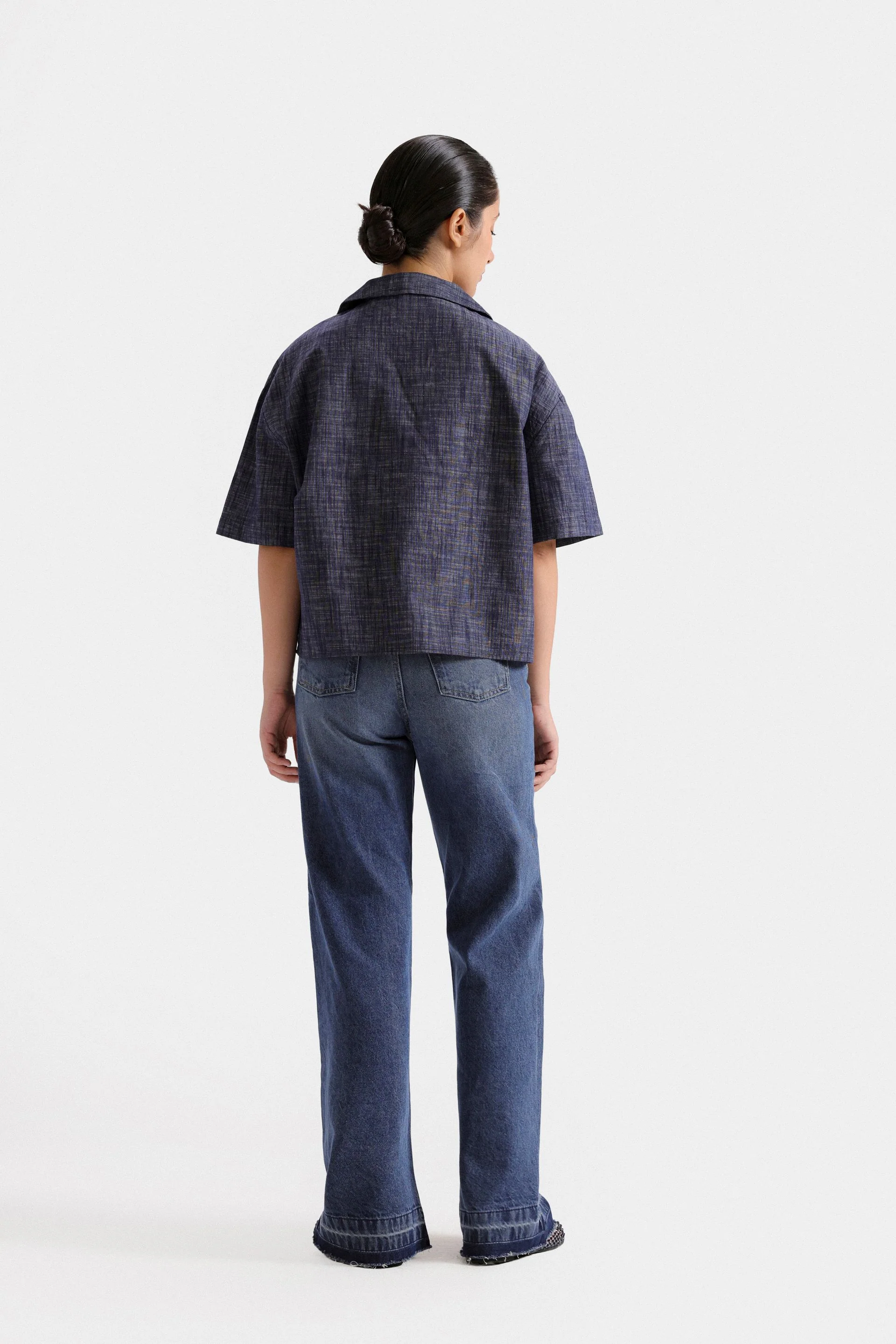 Basic Super Cropped Relaxed Shirt 4 Basic Super Cropped Relaxed Shirt