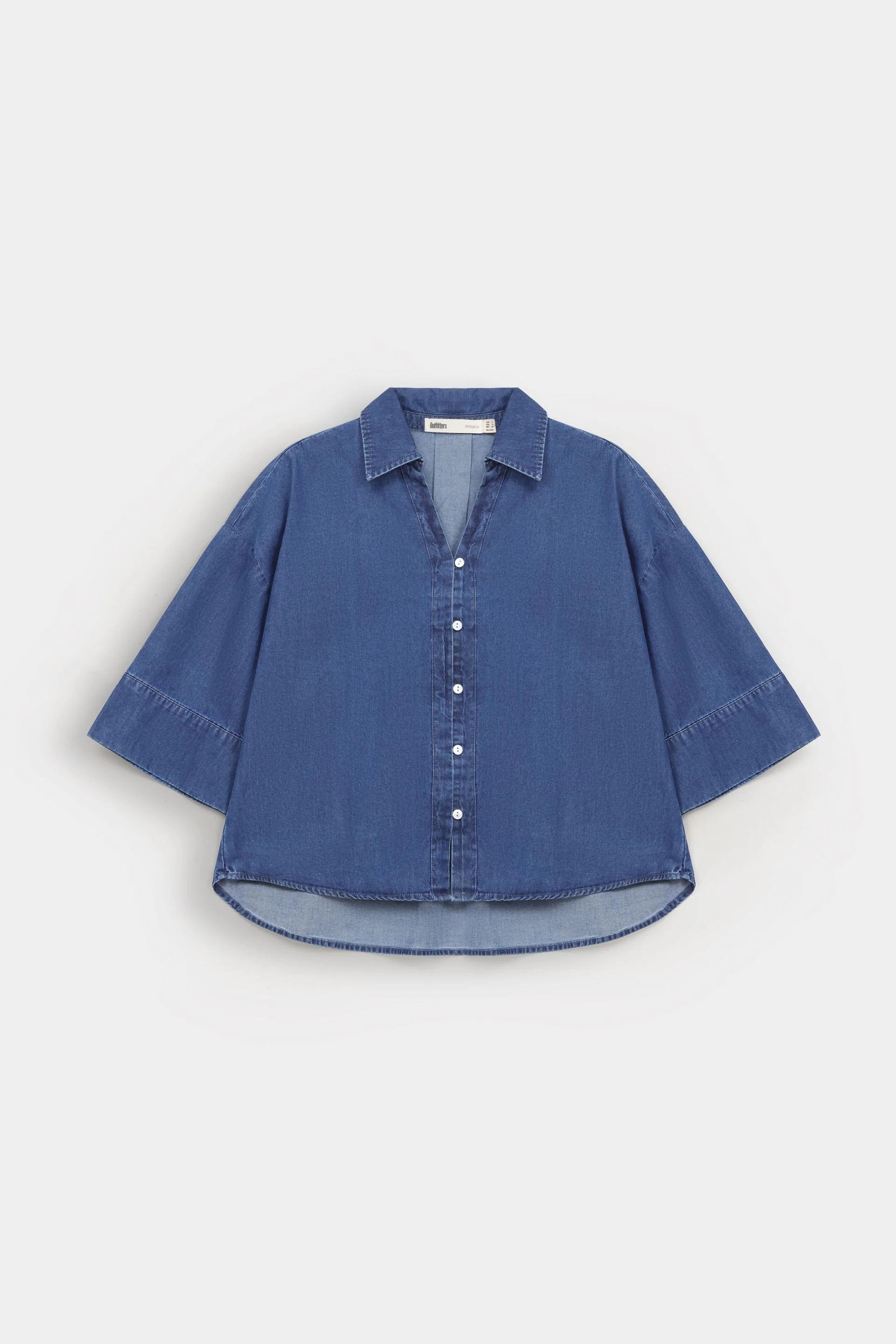 Basic Cropped Denim Shirt 5 Basic Cropped Denim Shirt