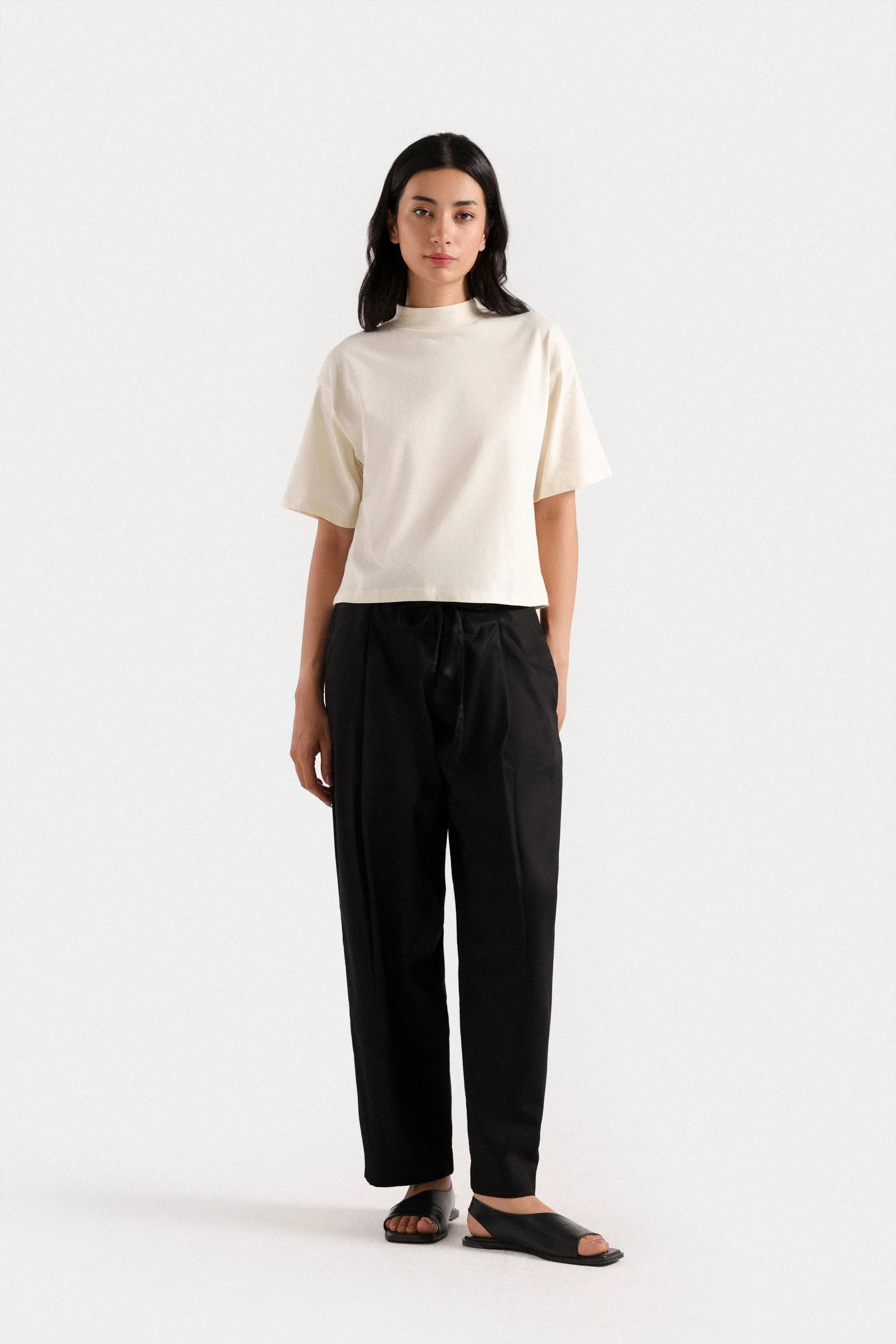 Basic Mock Neck T-Shirt
