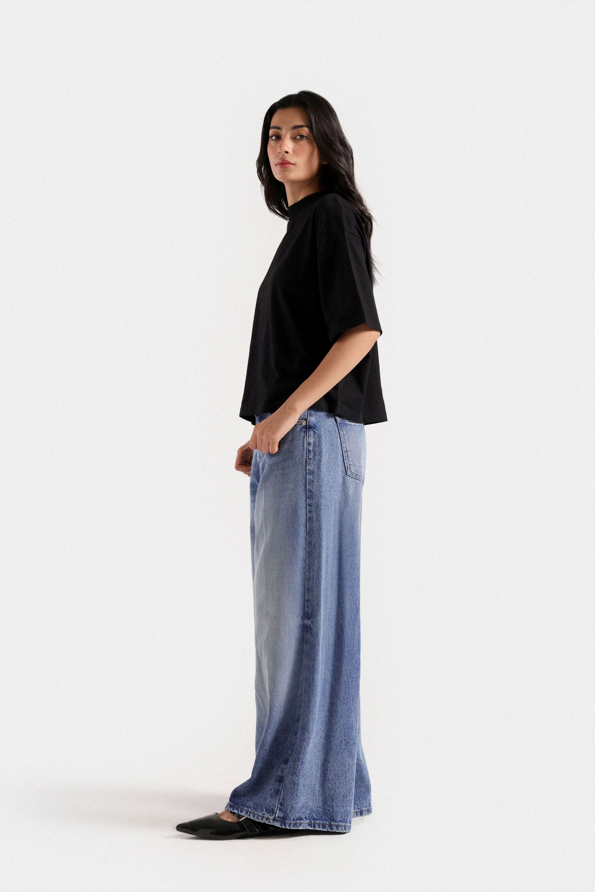Basic Mock Neck T-Shirt 10 Basic Mock Neck T-Shirt
