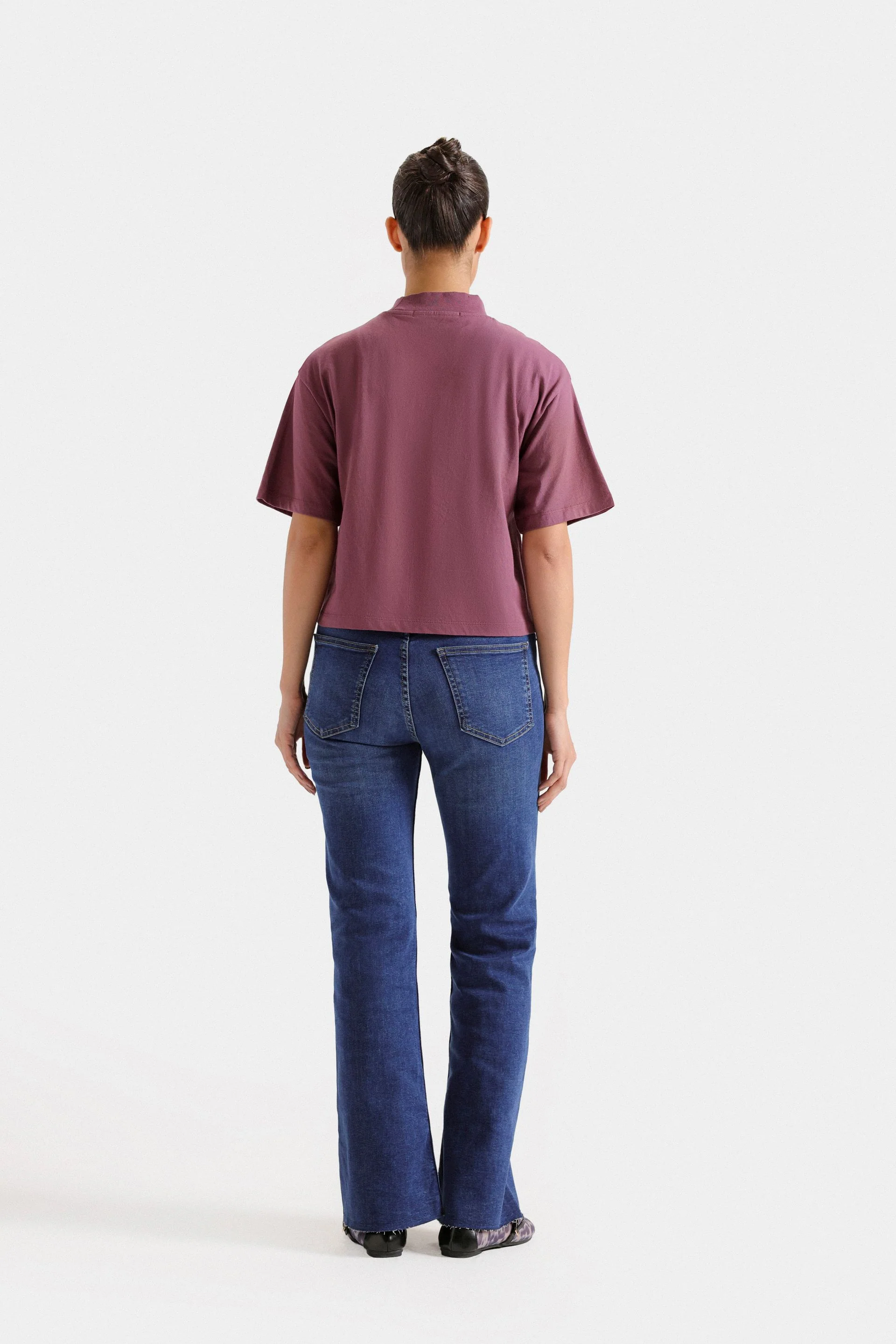 Basic Mock Neck T-Shirt 18 Basic Mock Neck T-Shirt
