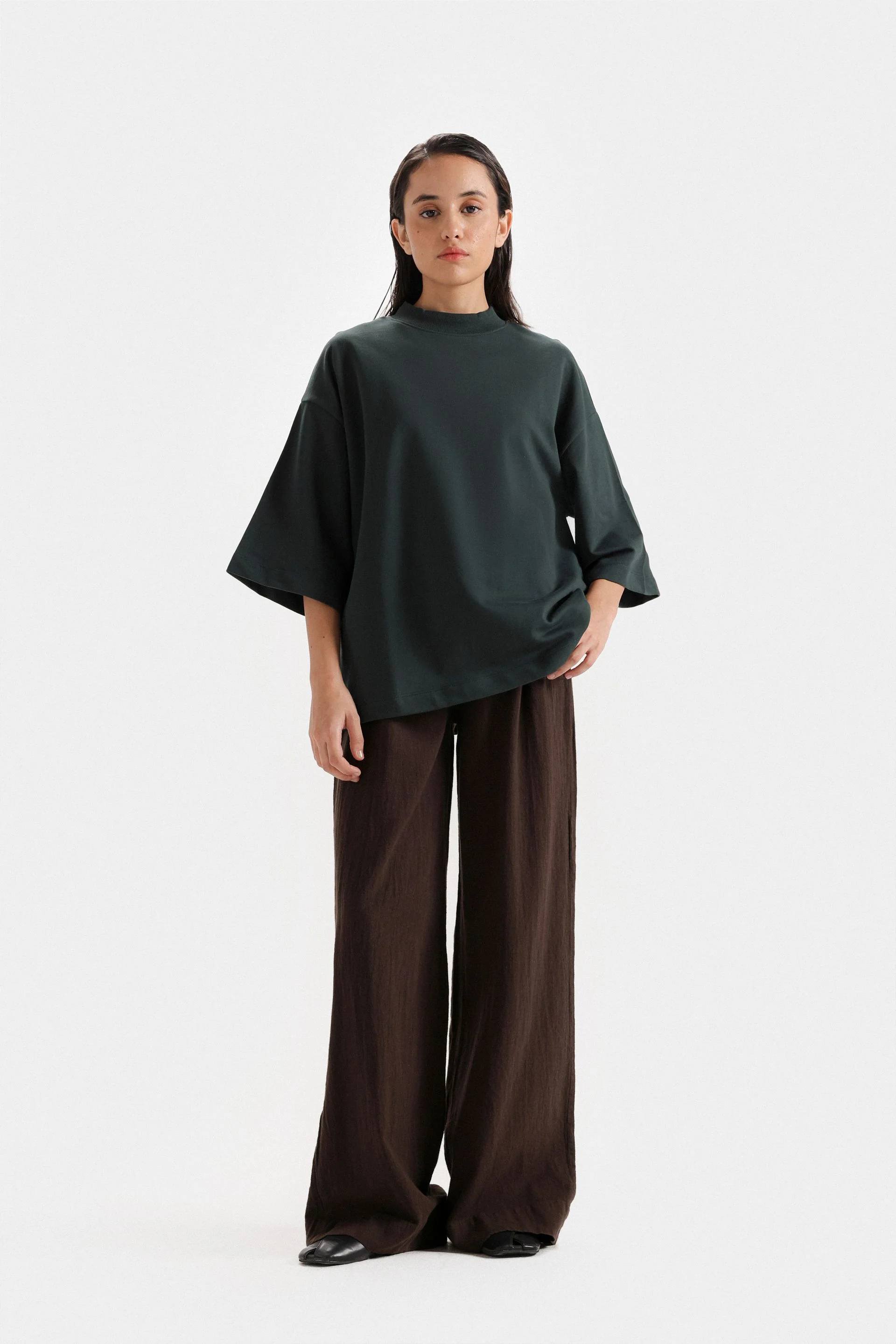 Basic Mock Neck T-shirt