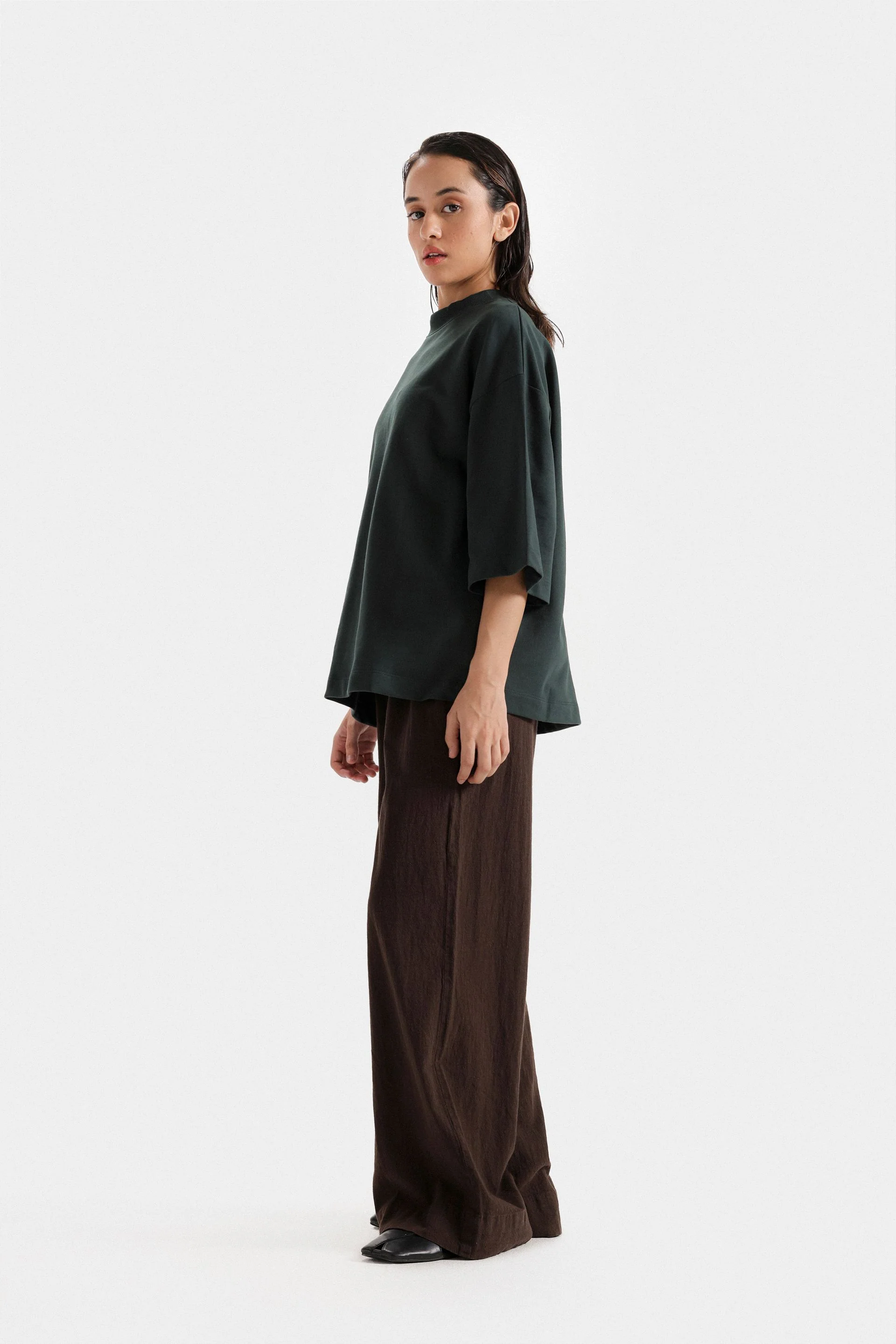 Basic Mock Neck T-shirt 3 Basic Mock Neck T-shirt