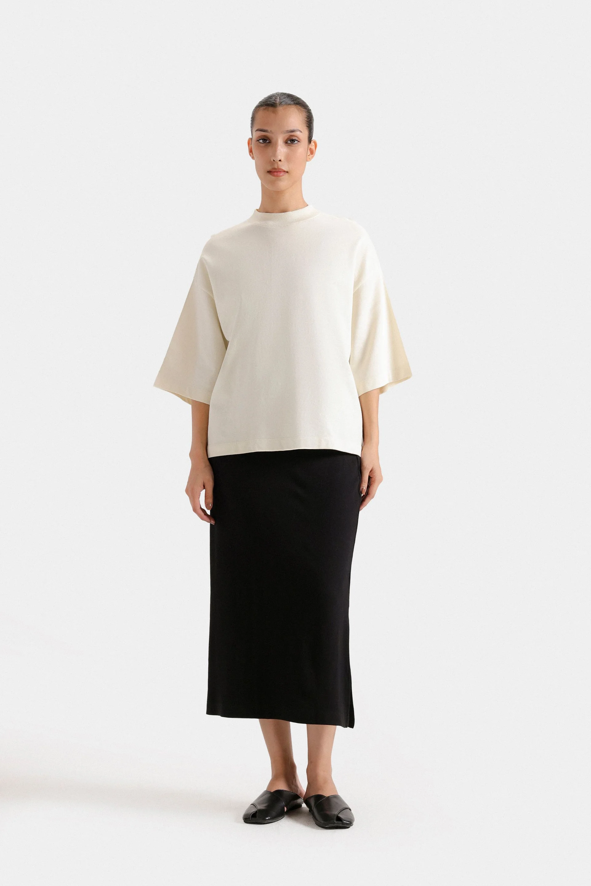 Basic Mock Neck T-shirt 8 Basic Mock Neck T-shirt
