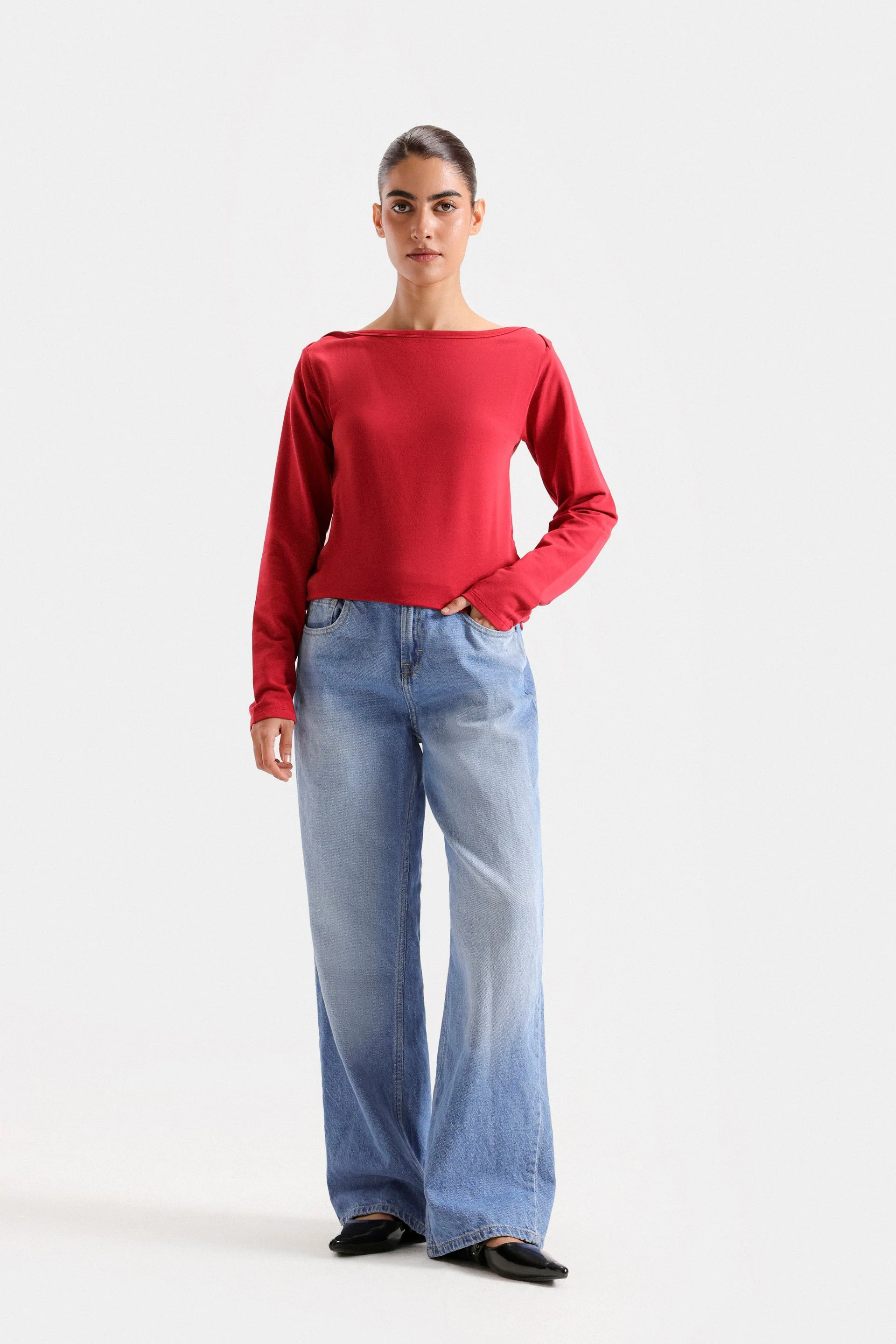 Basic Boat Neck T-Shirt 8 Basic Boat Neck T-Shirt