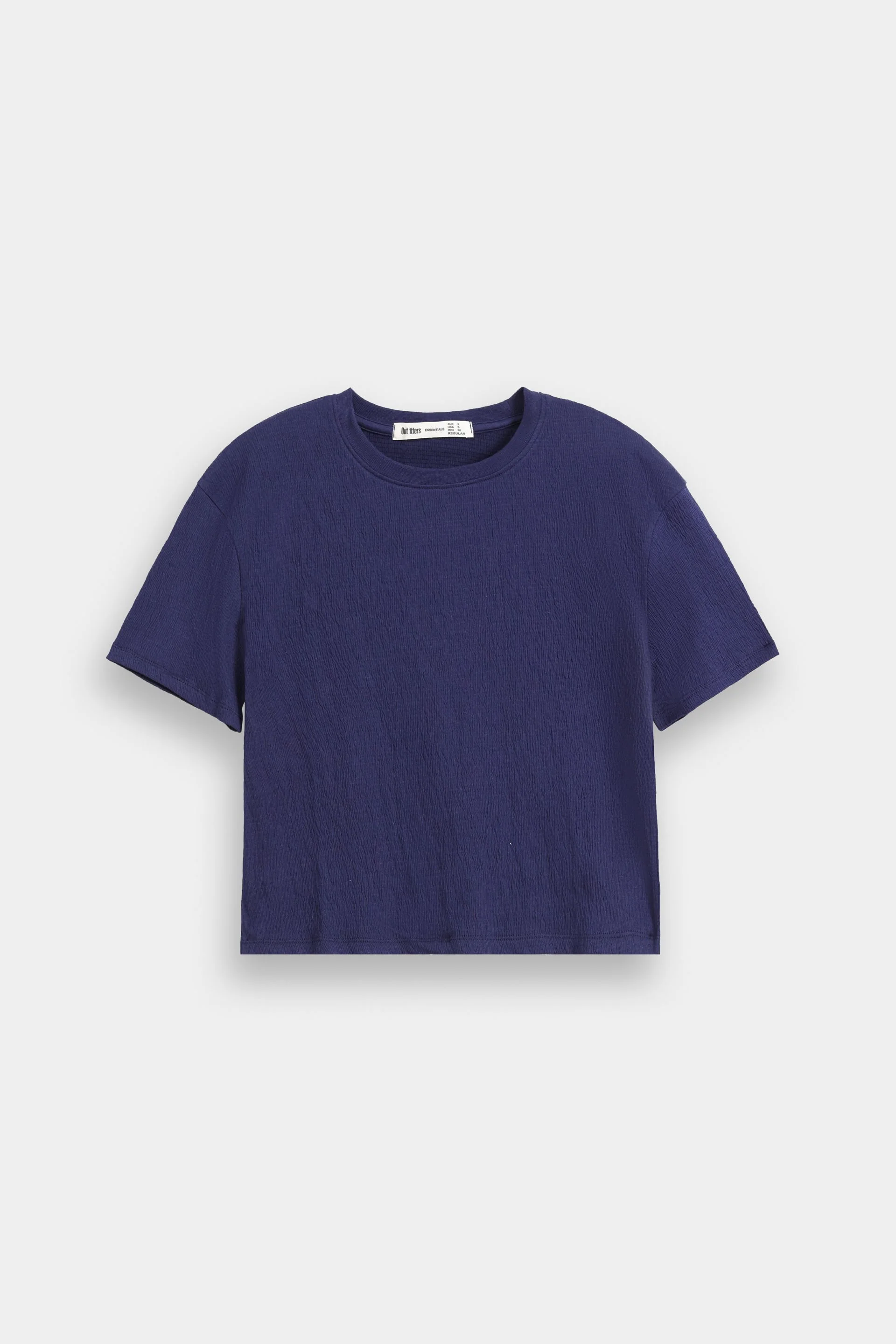 Basic Cropped Textured T-Shirt 5 Basic Cropped Textured T-Shirt