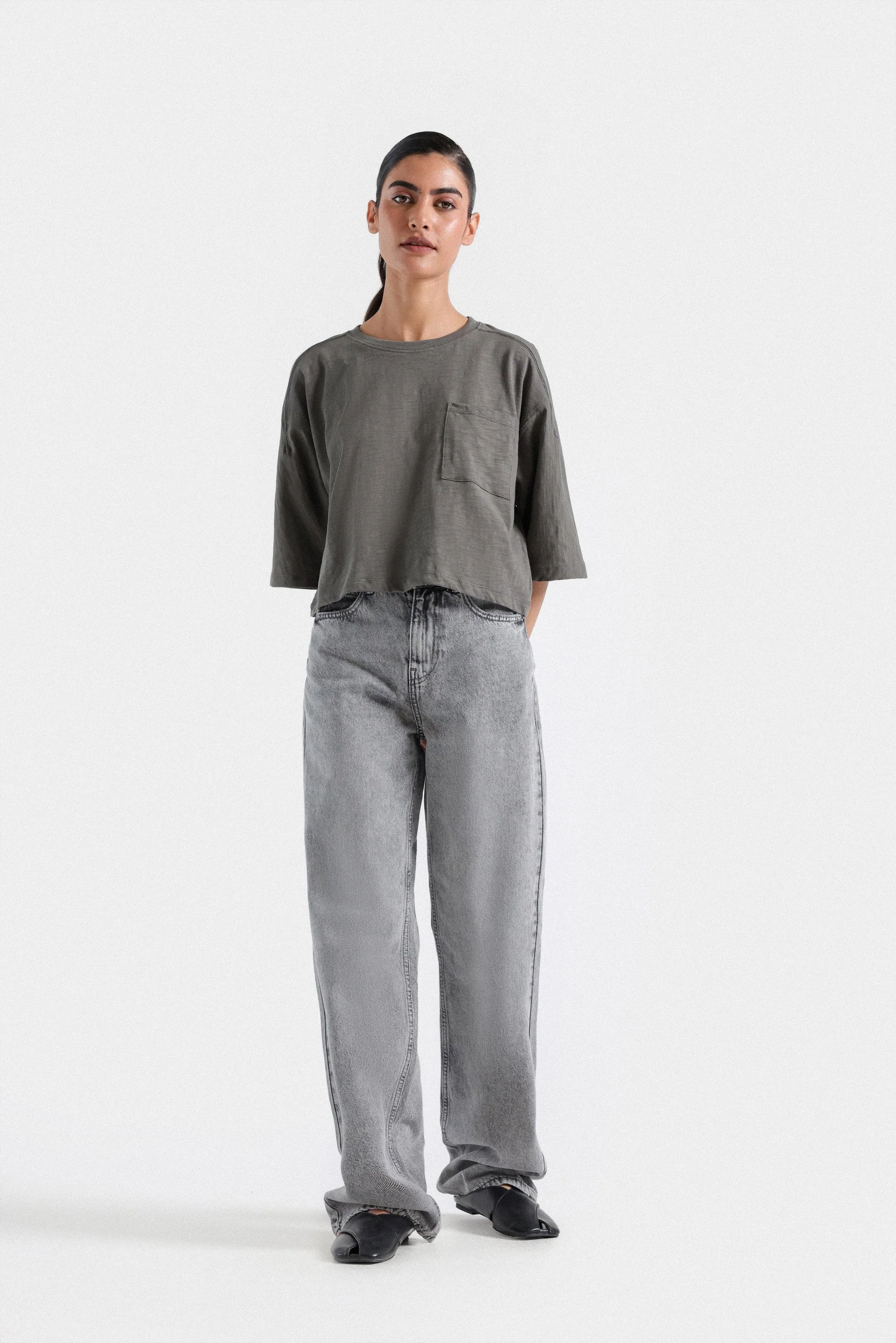 Basic Super Cropped Boxy T-shirt 14 Basic Super Cropped Boxy T-shirt