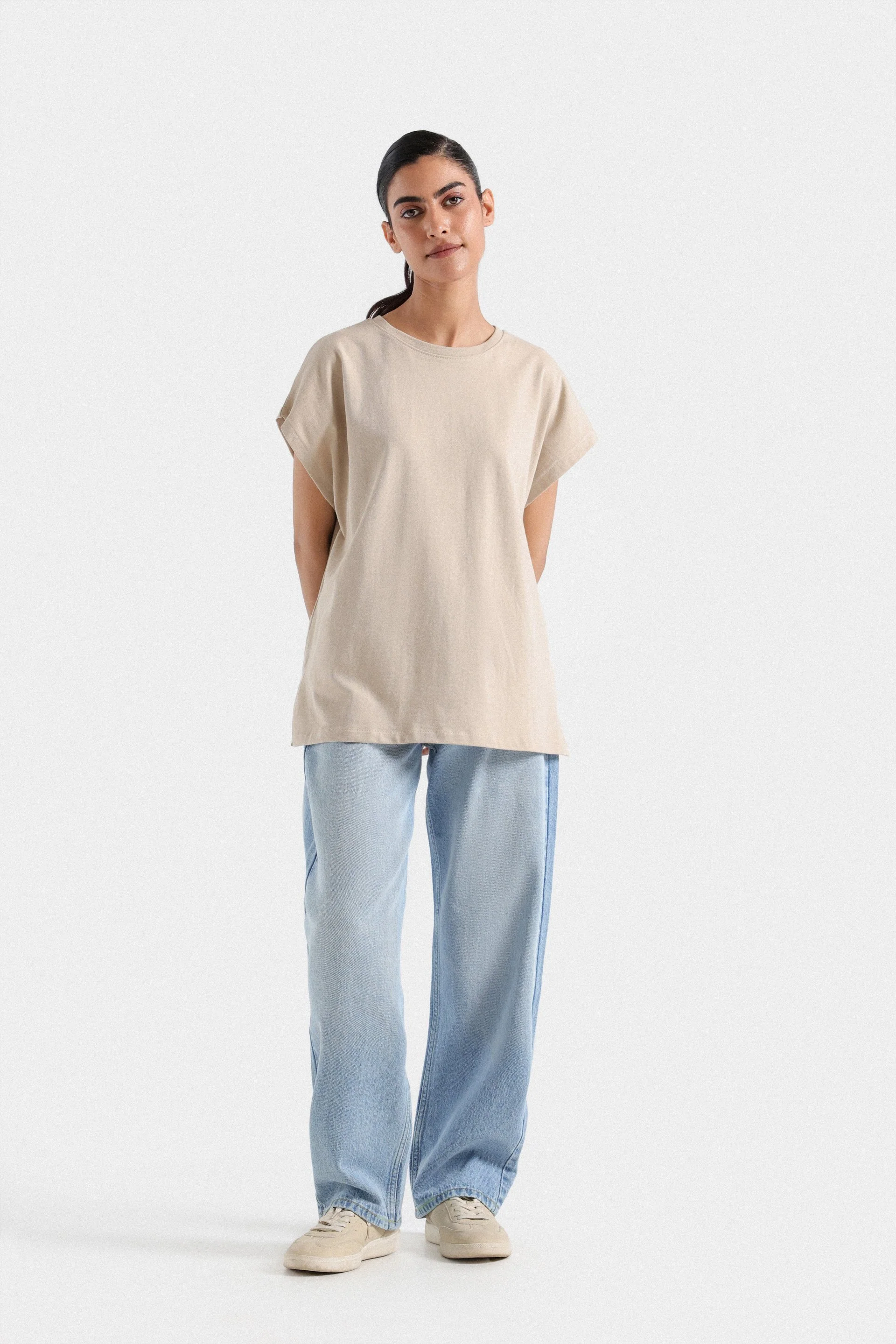Basic Batwing Sleeves T-shirt