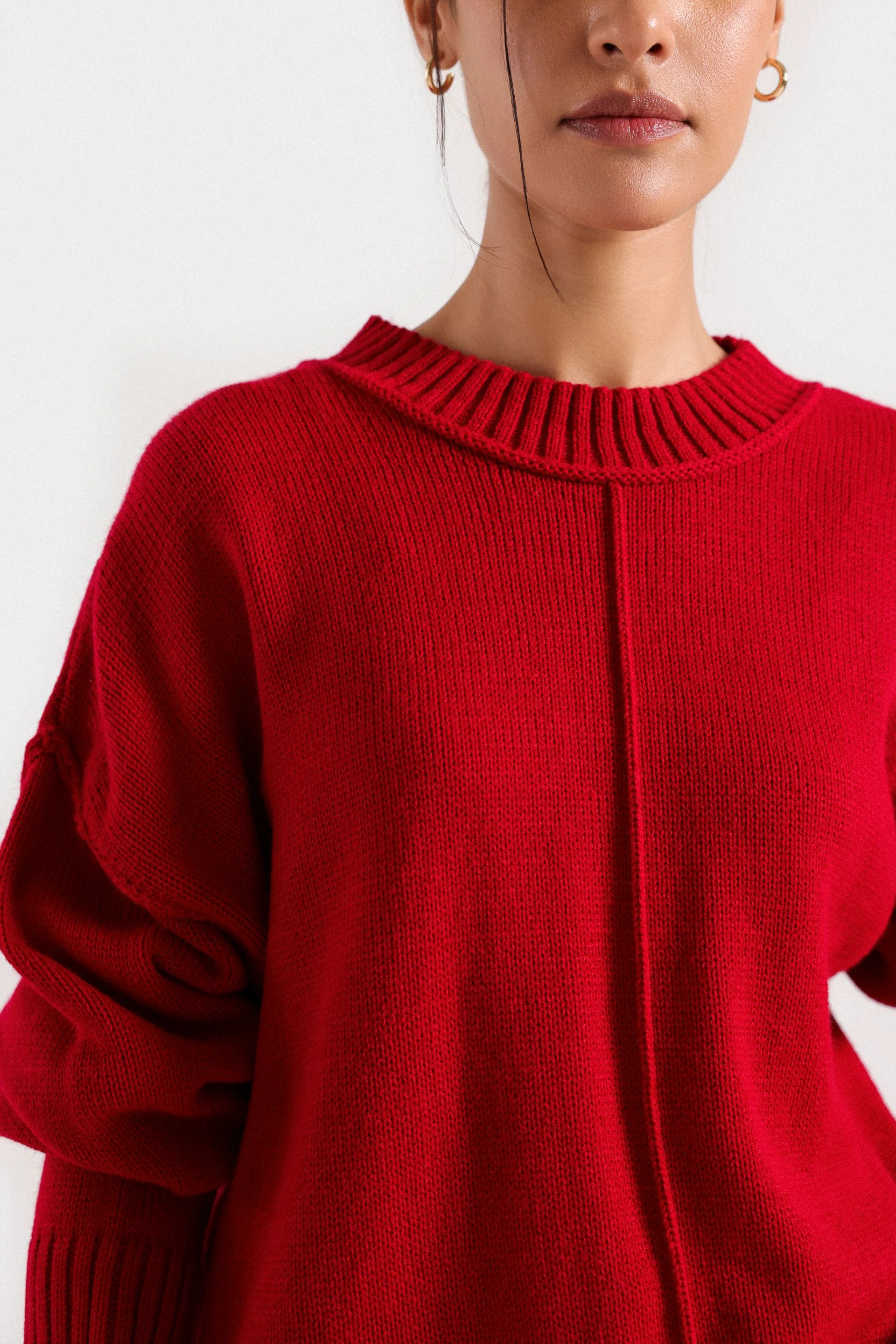 Basic Sweater With Visible Seams