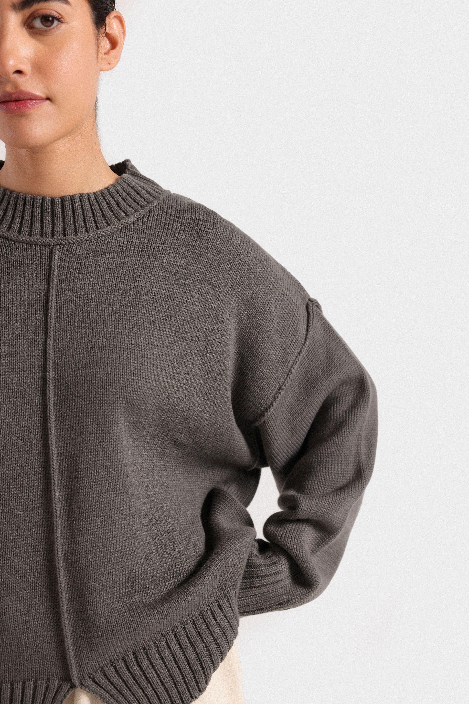 Basic Sweater With Visible Seams 9 Basic Sweater With Visible Seams