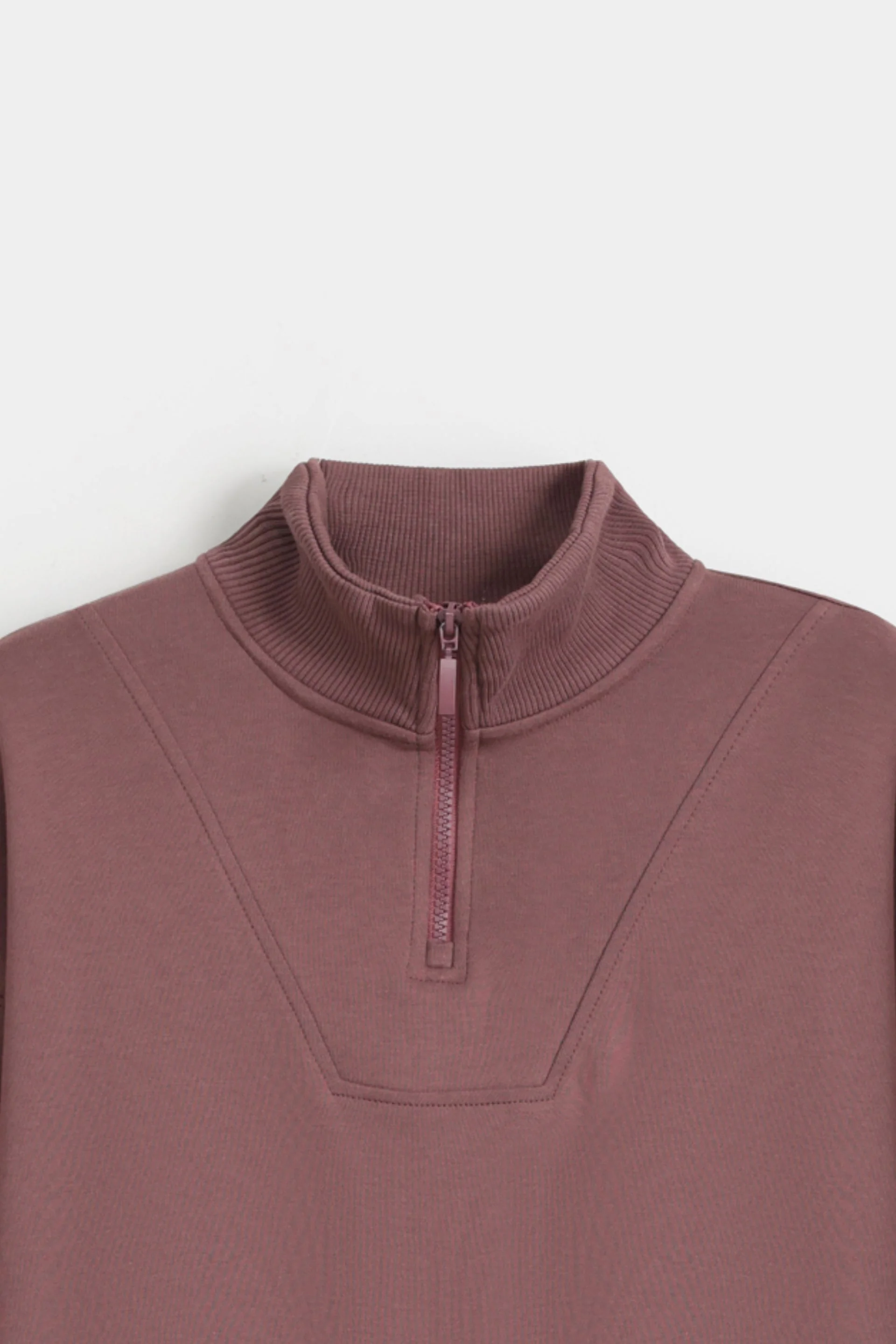 Basic Quarter Zip-Up Sweatshirt 6 Basic Quarter Zip-Up Sweatshirt