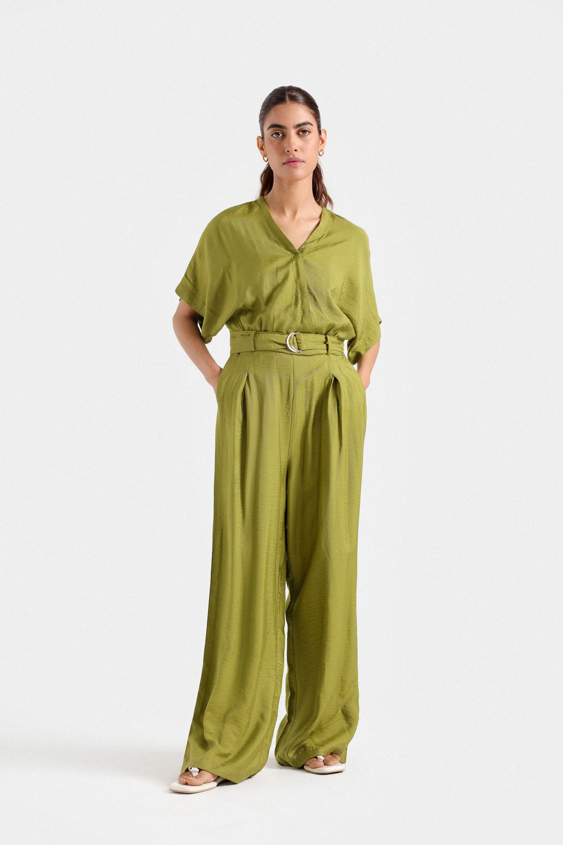 Basic Belted Jumpsuit