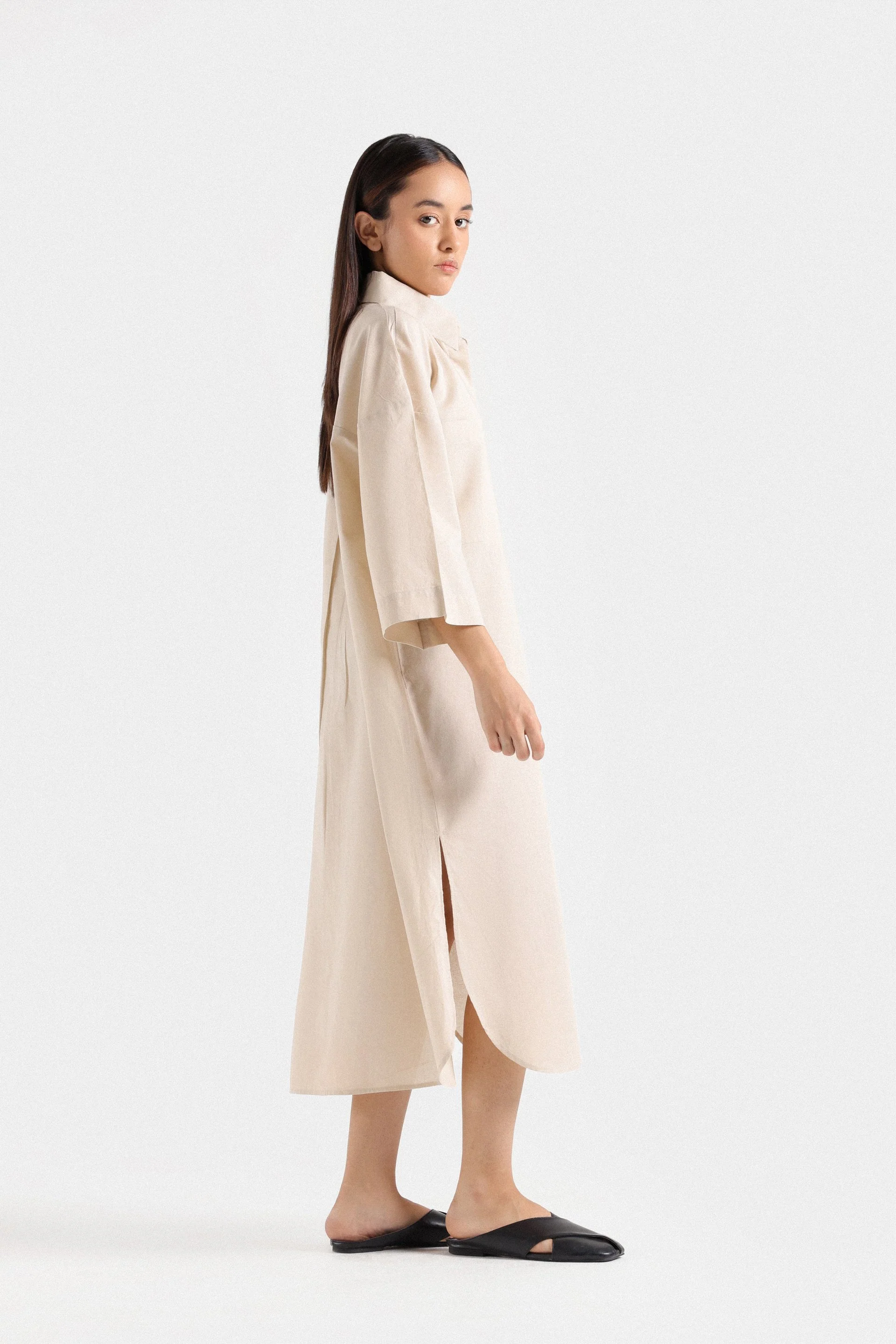 Basic Linen Shirt Dress 3 Basic Linen Shirt Dress