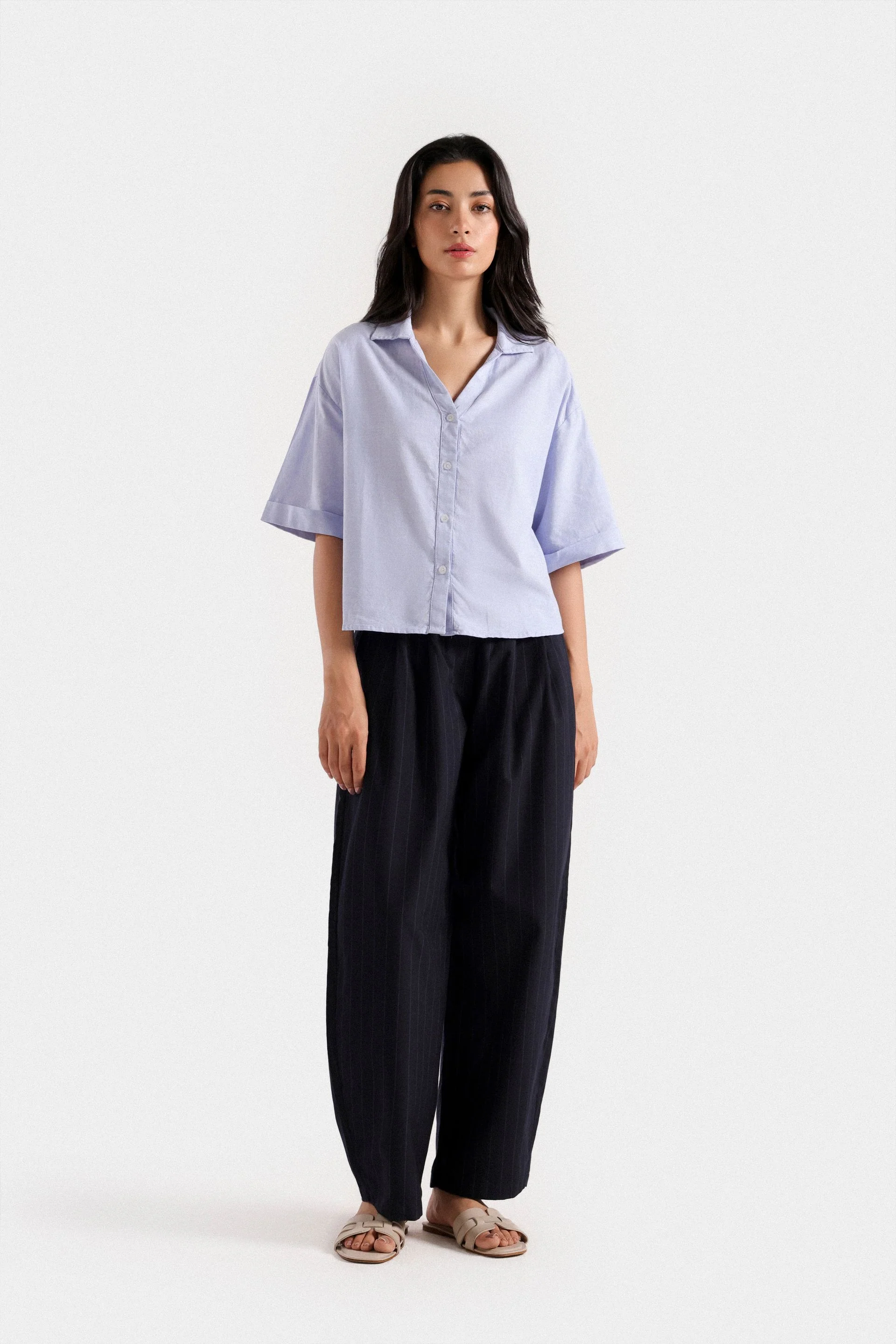 Home 24 Pleated Barrel Pants