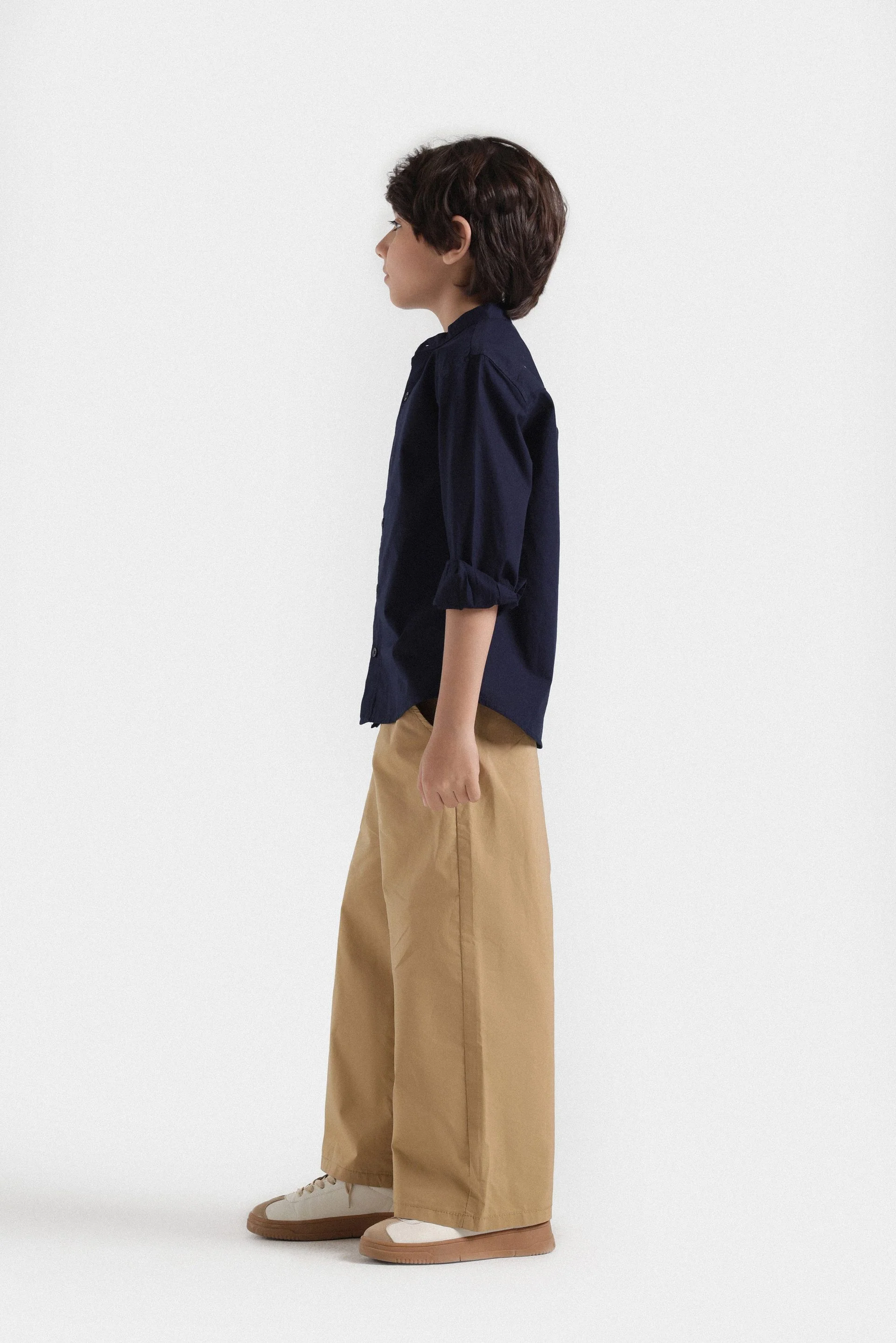 Basic Mandarin Collar Shirt