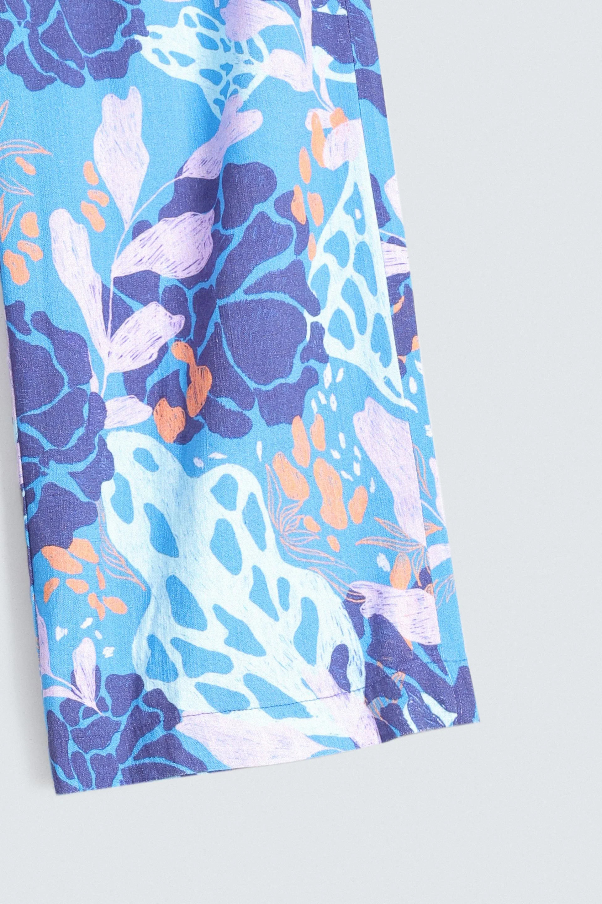 All-Over Printed Wide Leg Trousers
